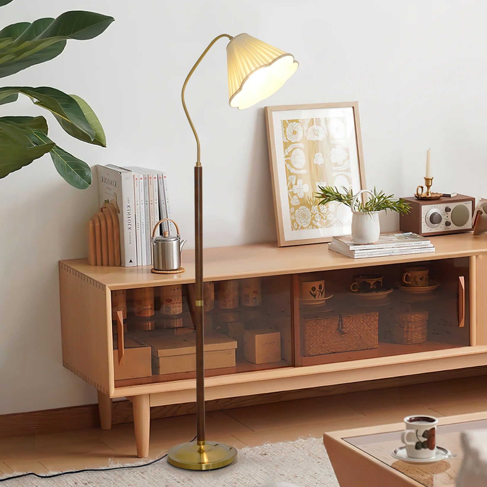 Florentine Fabric Floor Lamp - Lumpaz