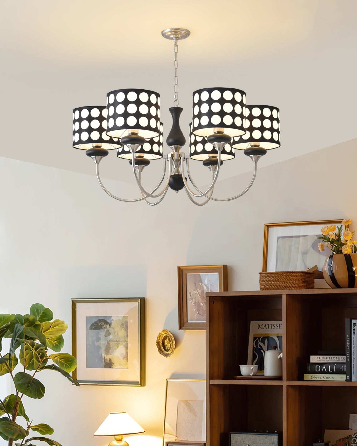 Black Polka Dots Chandelier - Lumpaz