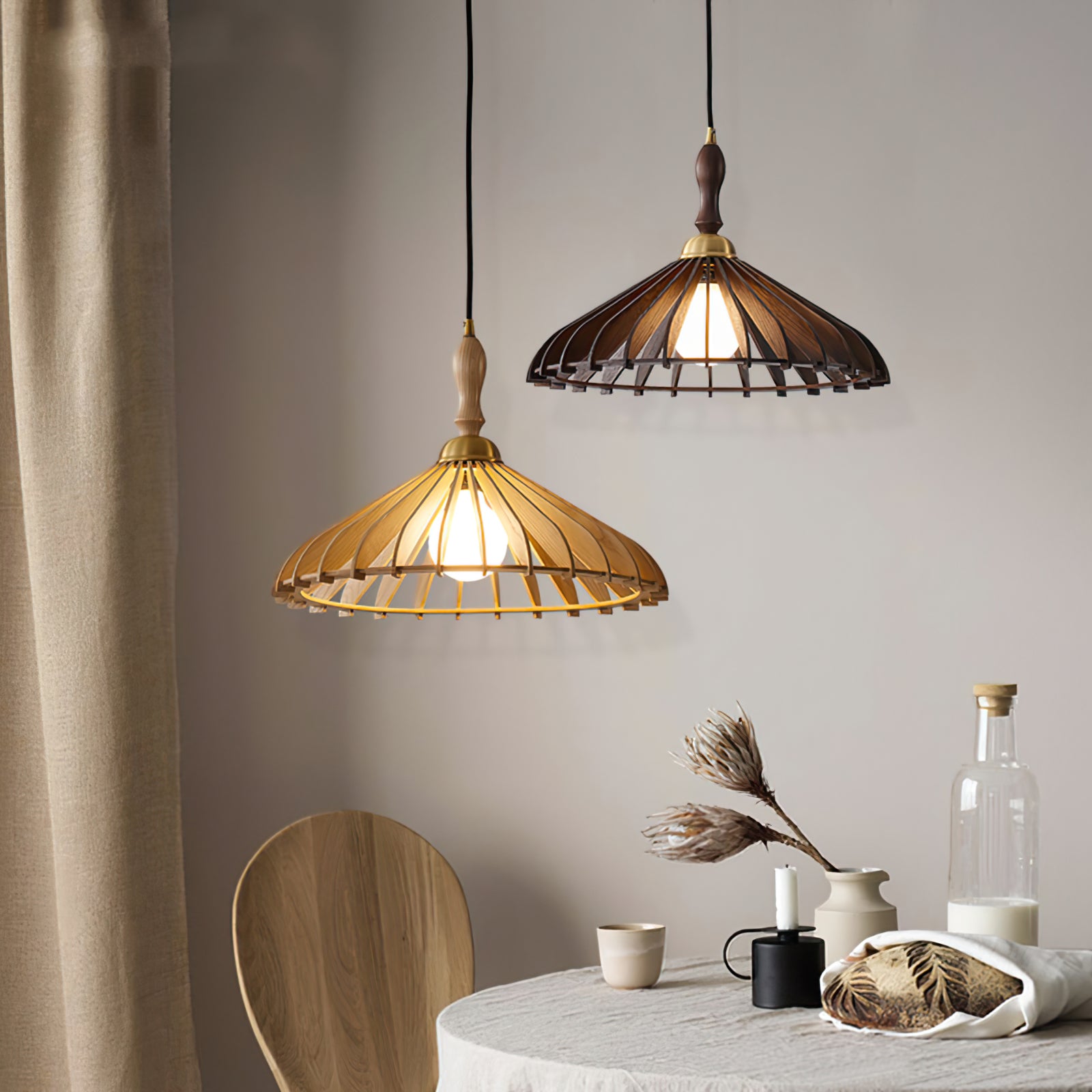 Umbrella Wood Pendant Lamp - Lumpaz
