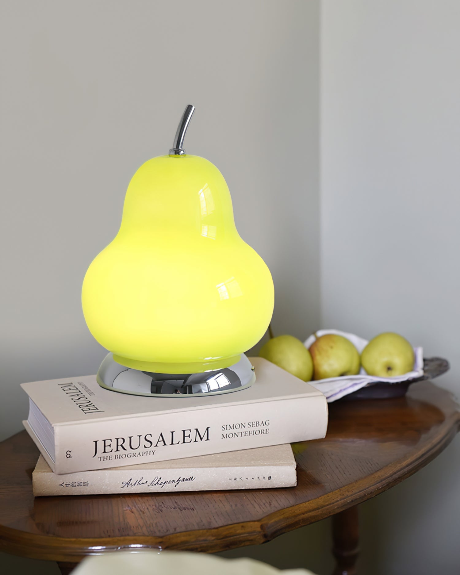 Pear Glass Built-in Battery Table Lamp - Lumpaz