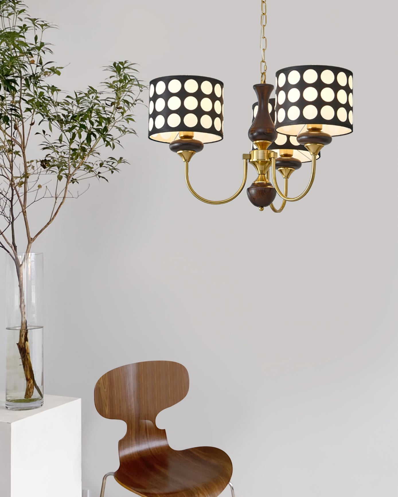 Black Polka Dots Chandelier - Lumpaz