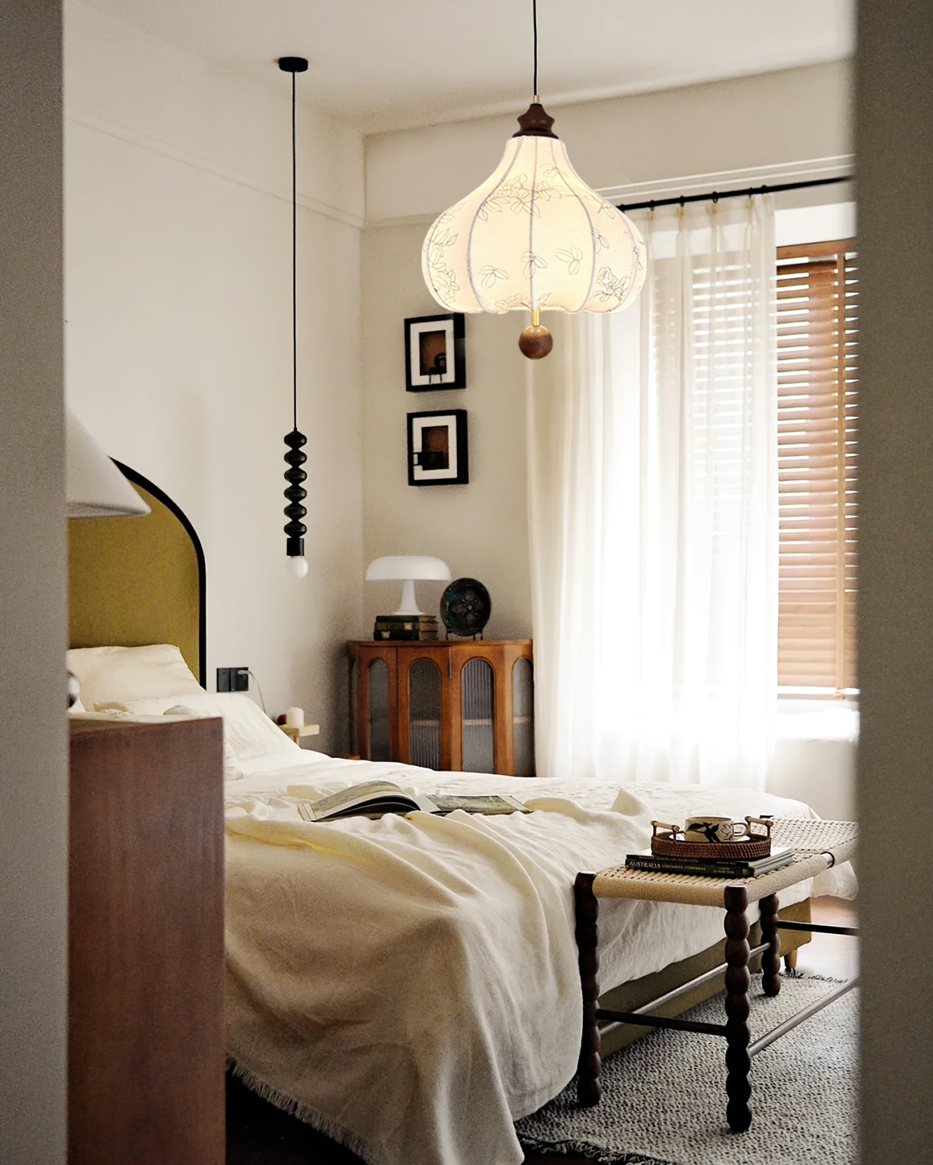 Chestnut Fabric Pendant Lamp - Lumpaz