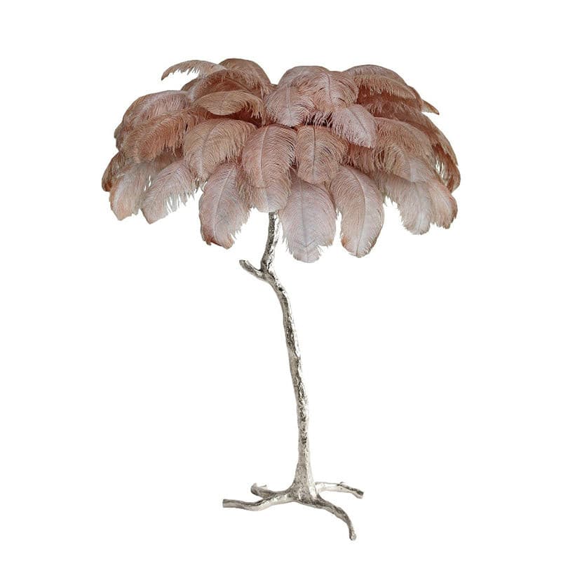 Ostrich Feather Brass Floor Lamp - Lumpaz