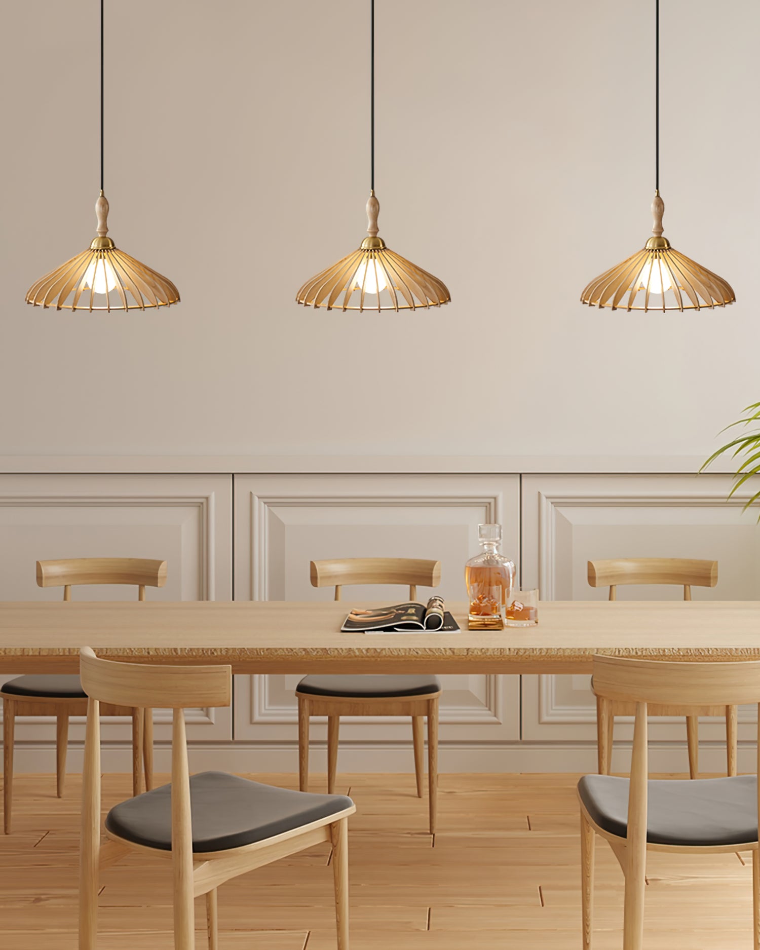 Umbrella Wood Pendant Lamp - Lumpaz