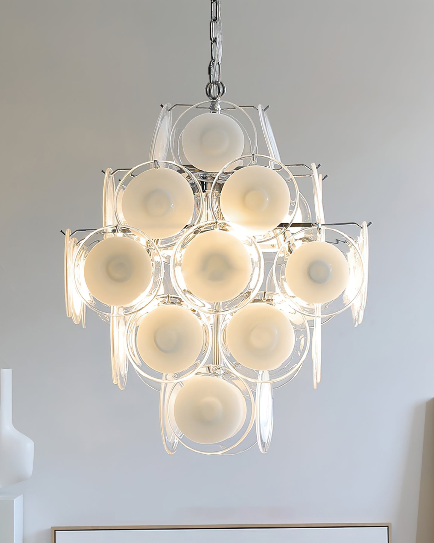 Medallion Glass Chandelier - Lumpaz