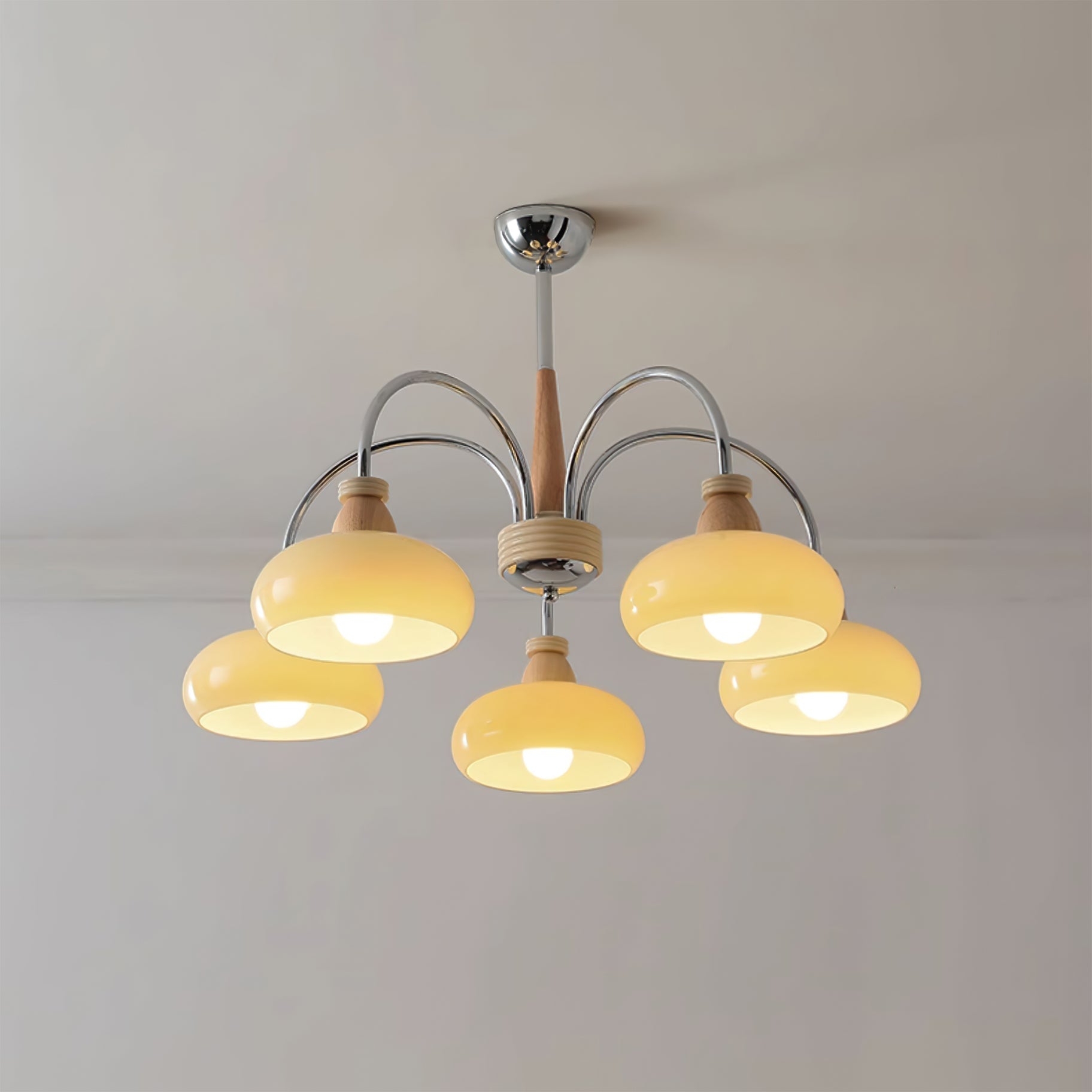 Persimmon Wood Chandelier - Lumpaz