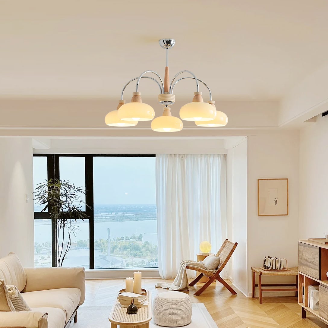 Persimmon Wood Chandelier - Lumpaz
