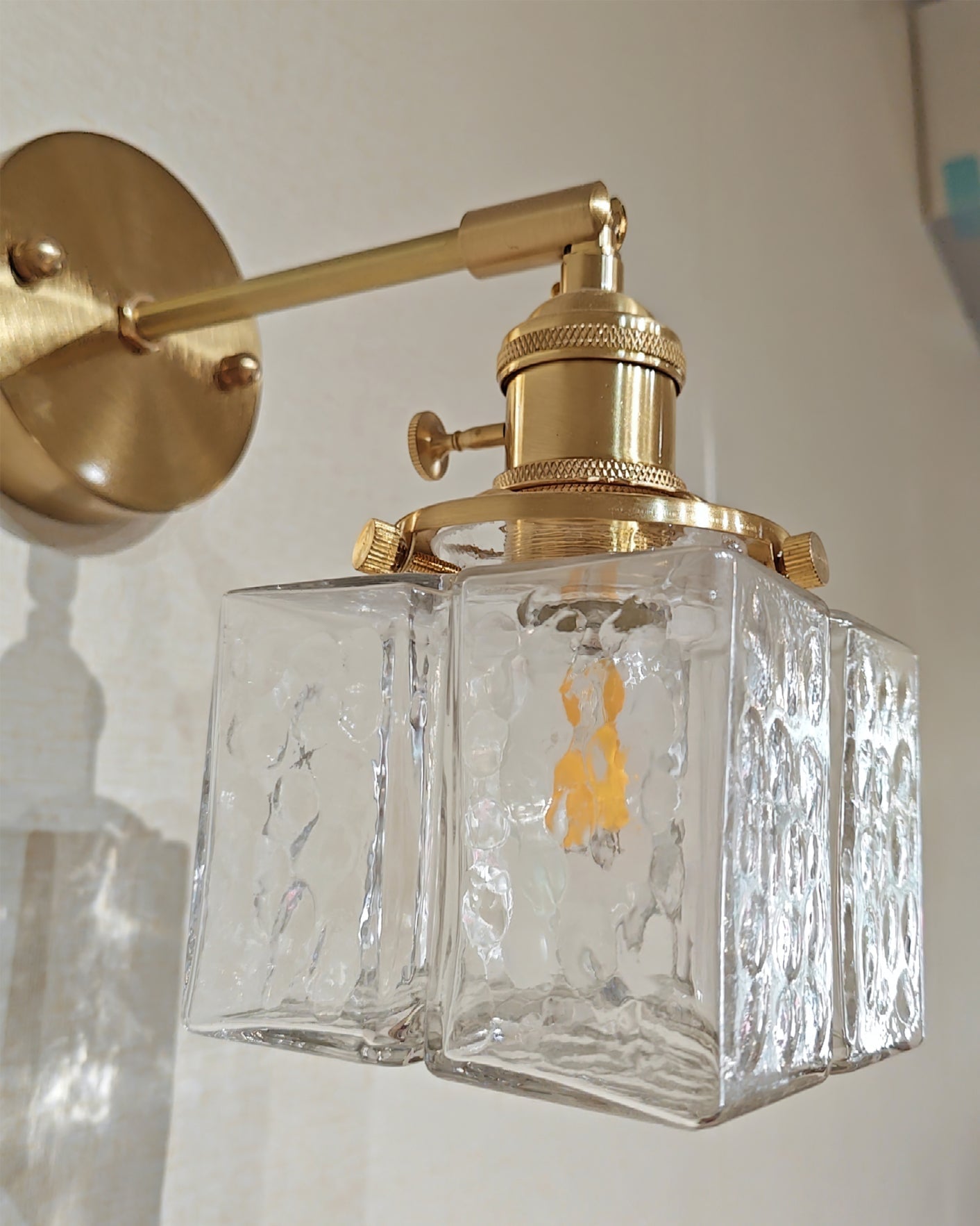 Jewel Glass Brass Wall Lamp - Lumpaz