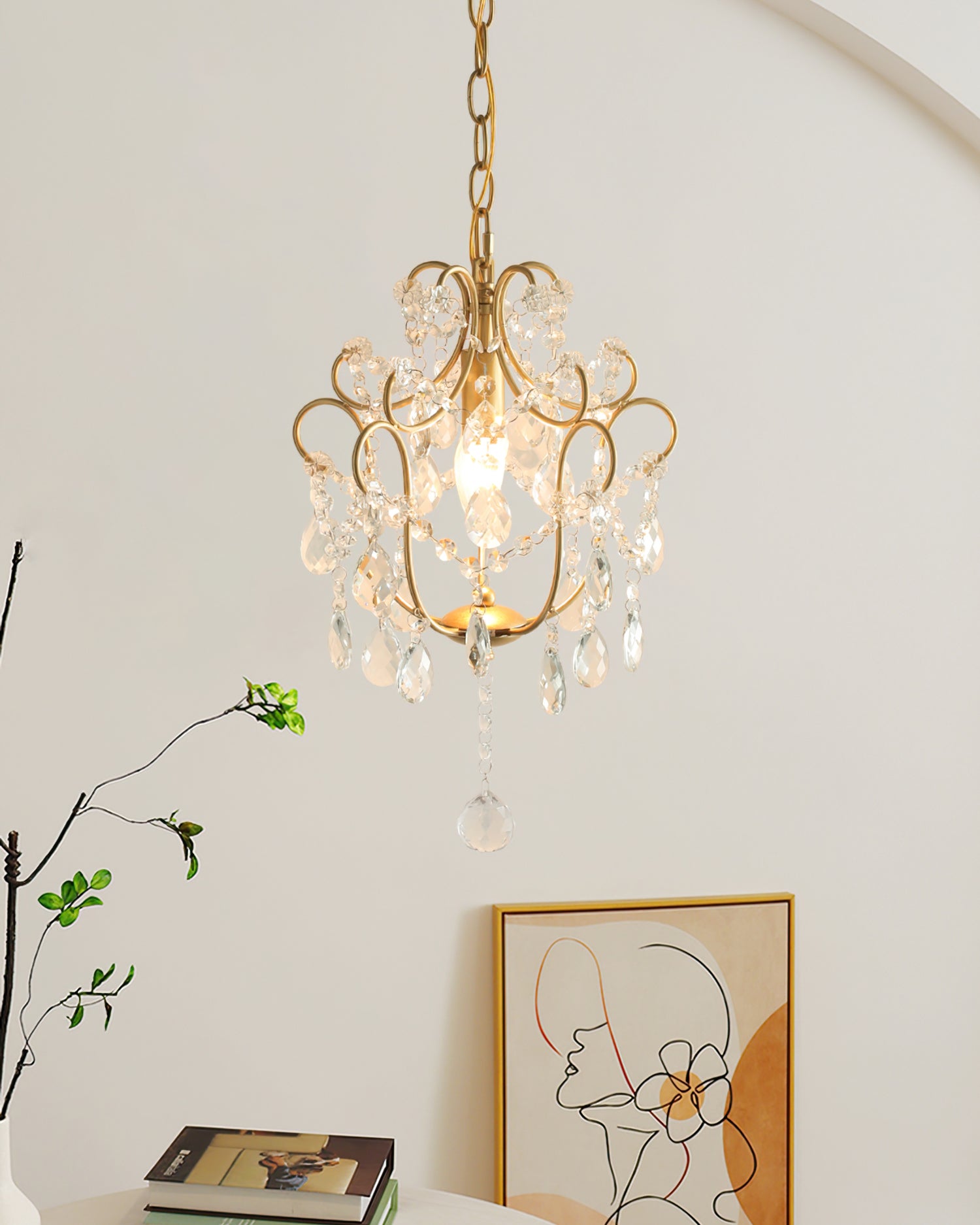 Gilded Crystal Pendant Lamp - Lumpaz