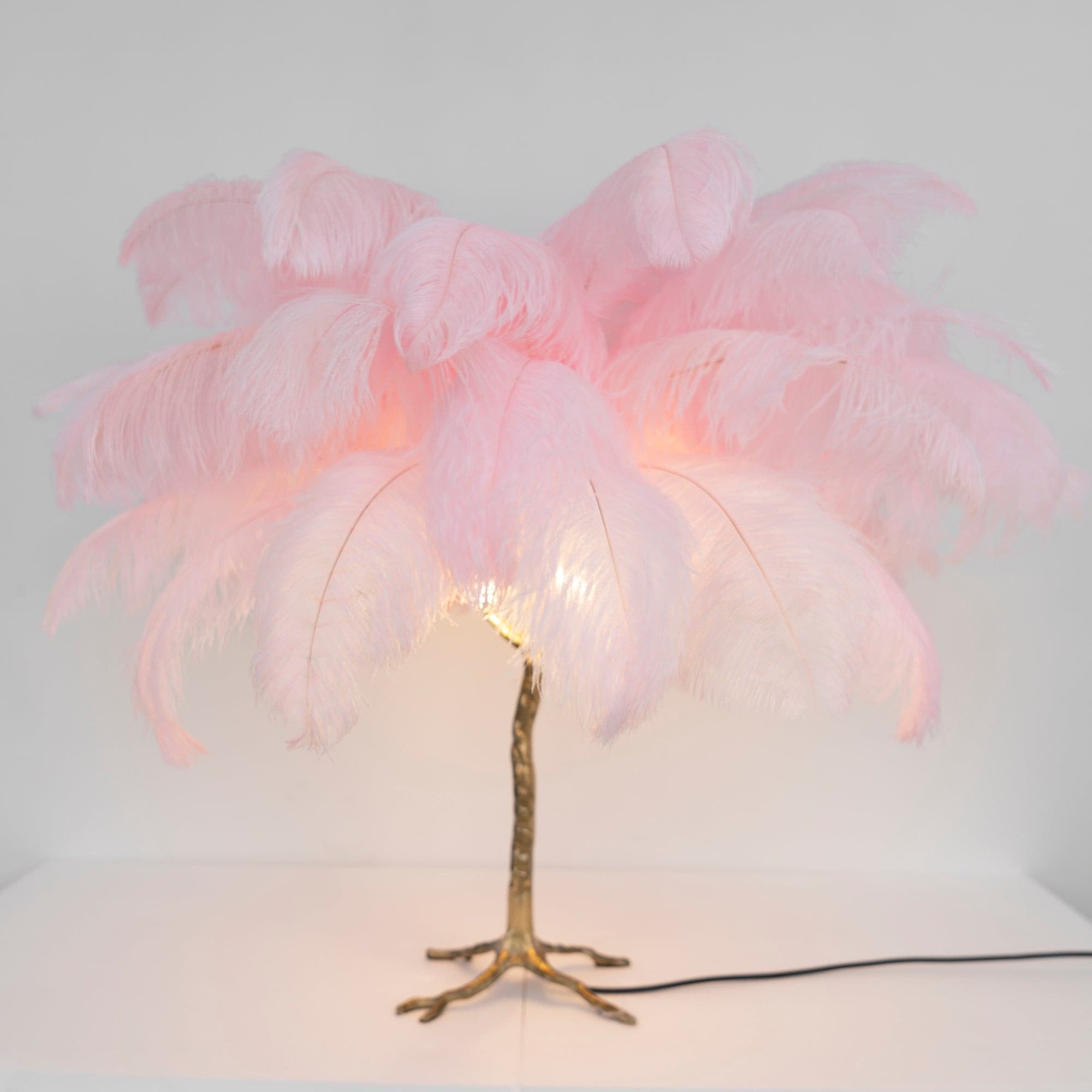 Ostrich Feather Table Lamp - Lumpaz