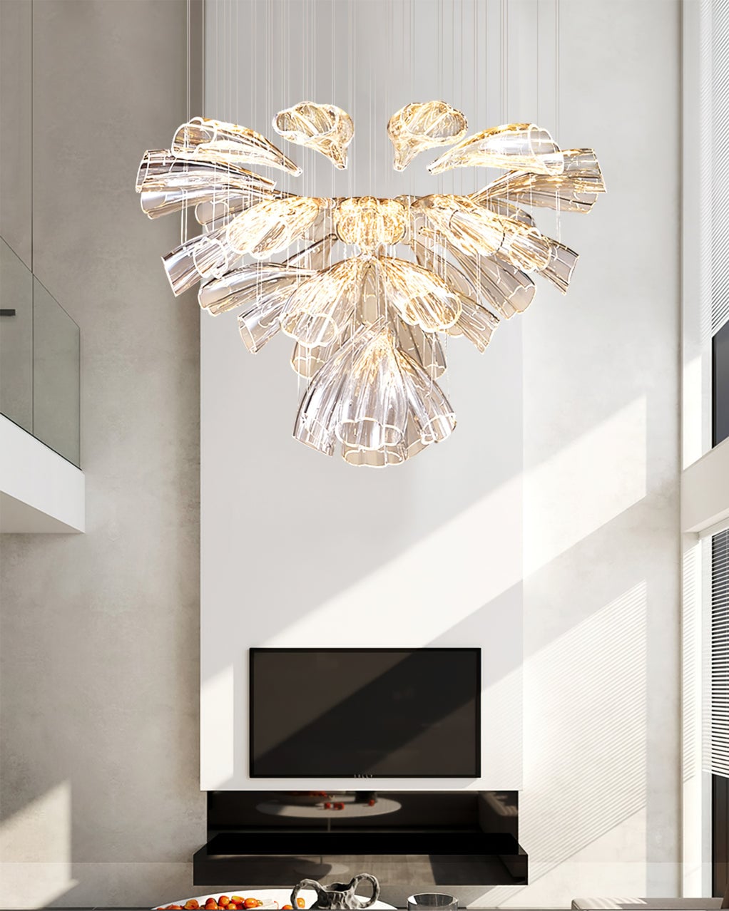 Glass Lotus Chandelier - Lumpaz