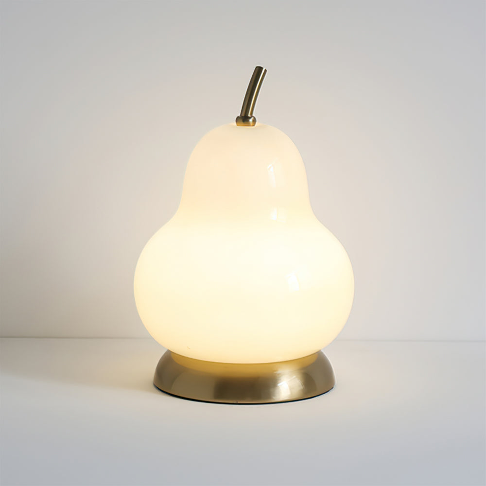 Pear Glass Built-in Battery Table Lamp - Lumpaz