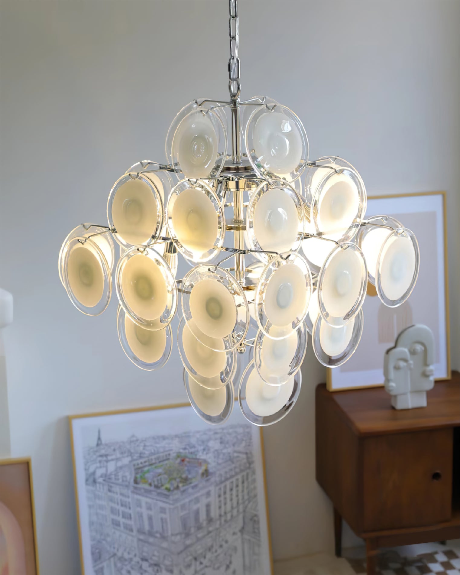 Medallion Glass Chandelier - Lumpaz