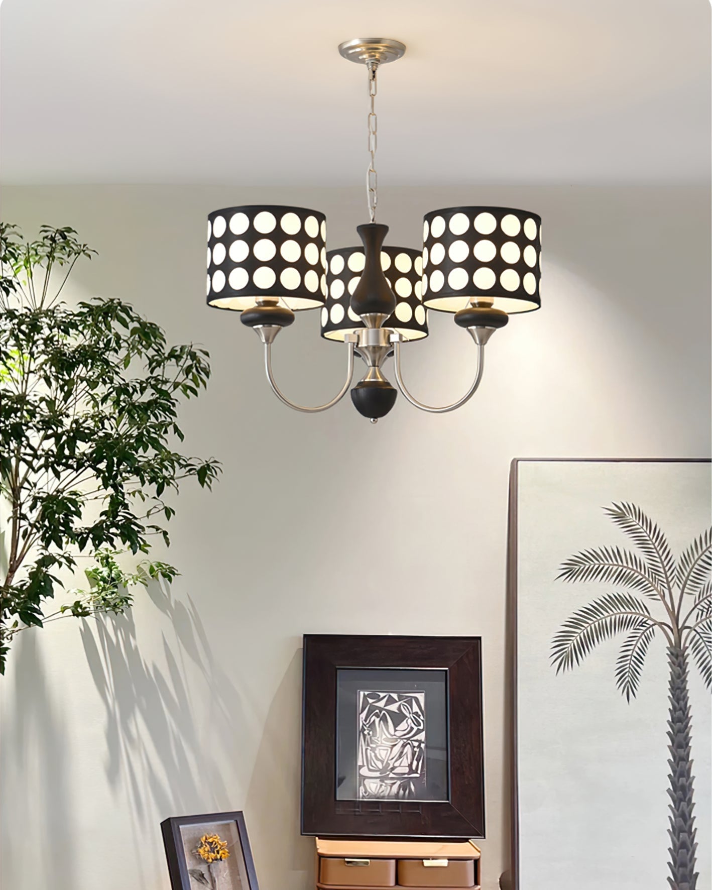 Black Polka Dots Chandelier - Lumpaz