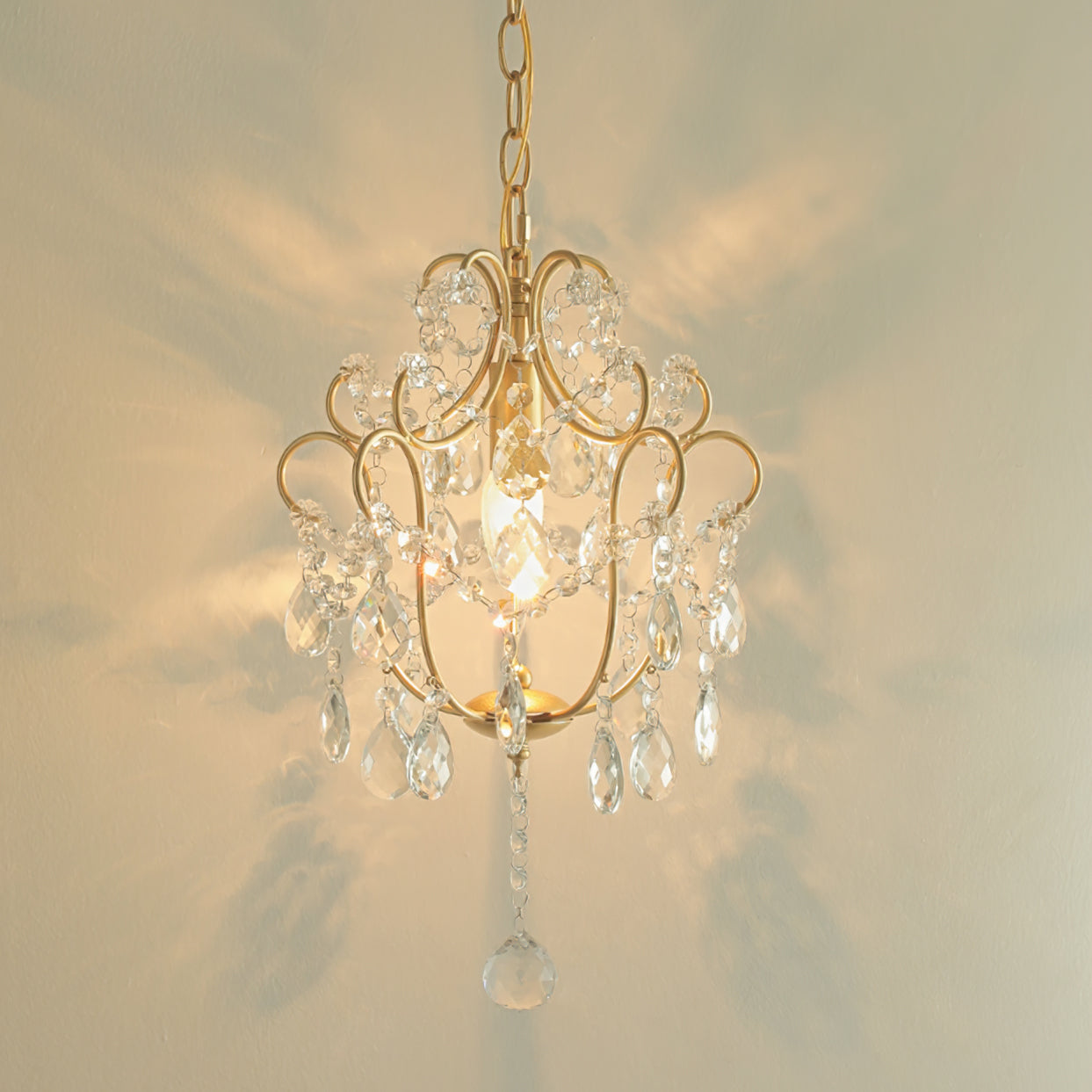 Gilded Crystal Pendant Lamp - Lumpaz