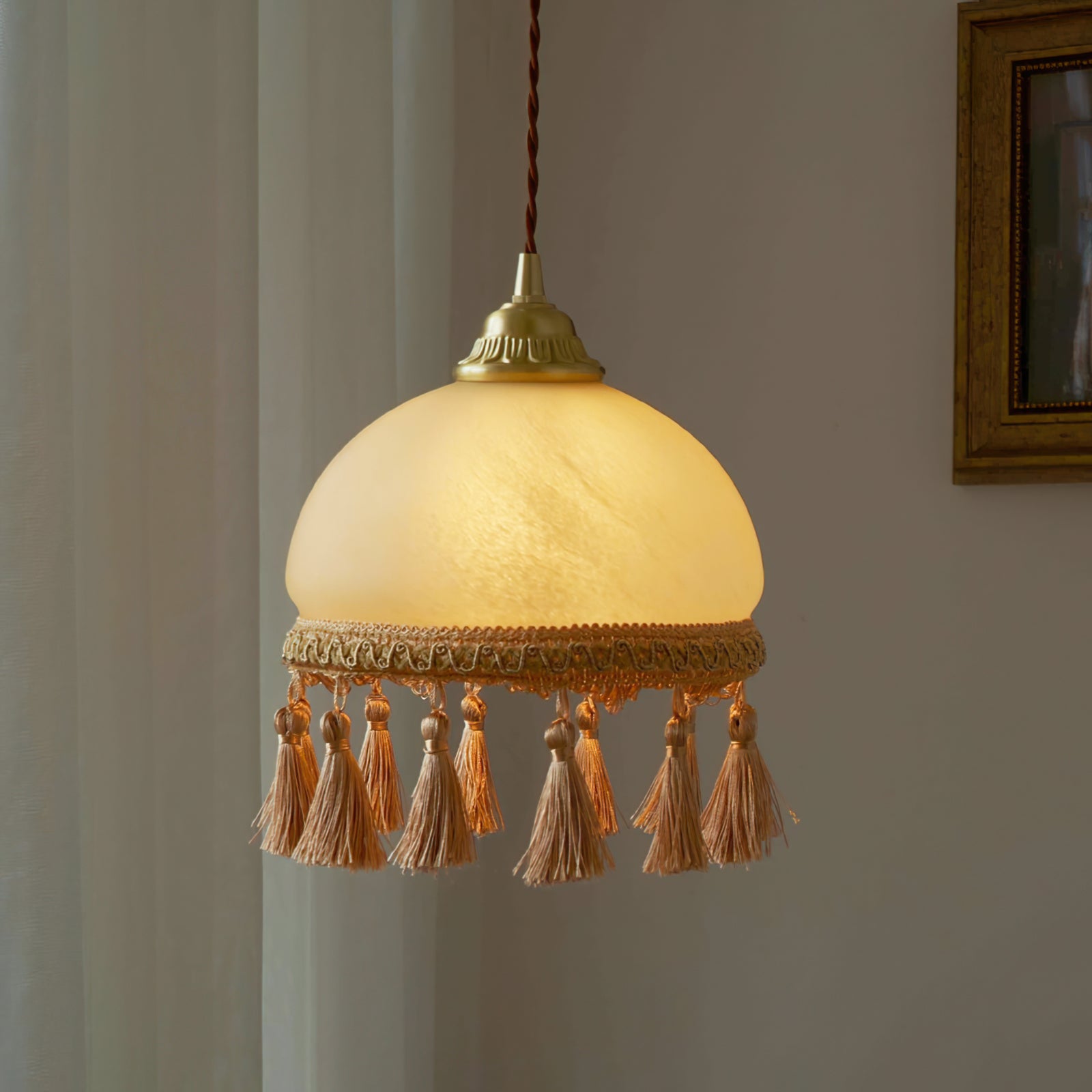 French Tassels Brass Pendant Light - Lumpaz
