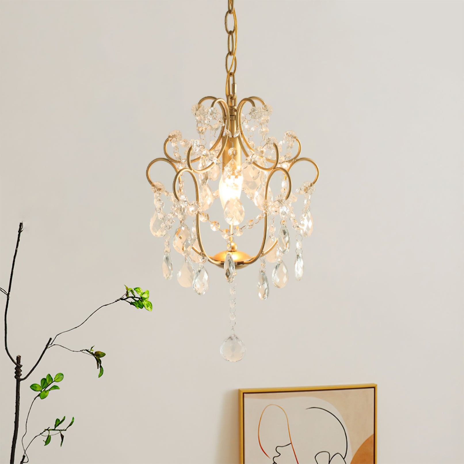 Gilded Crystal Pendant Lamp - Lumpaz