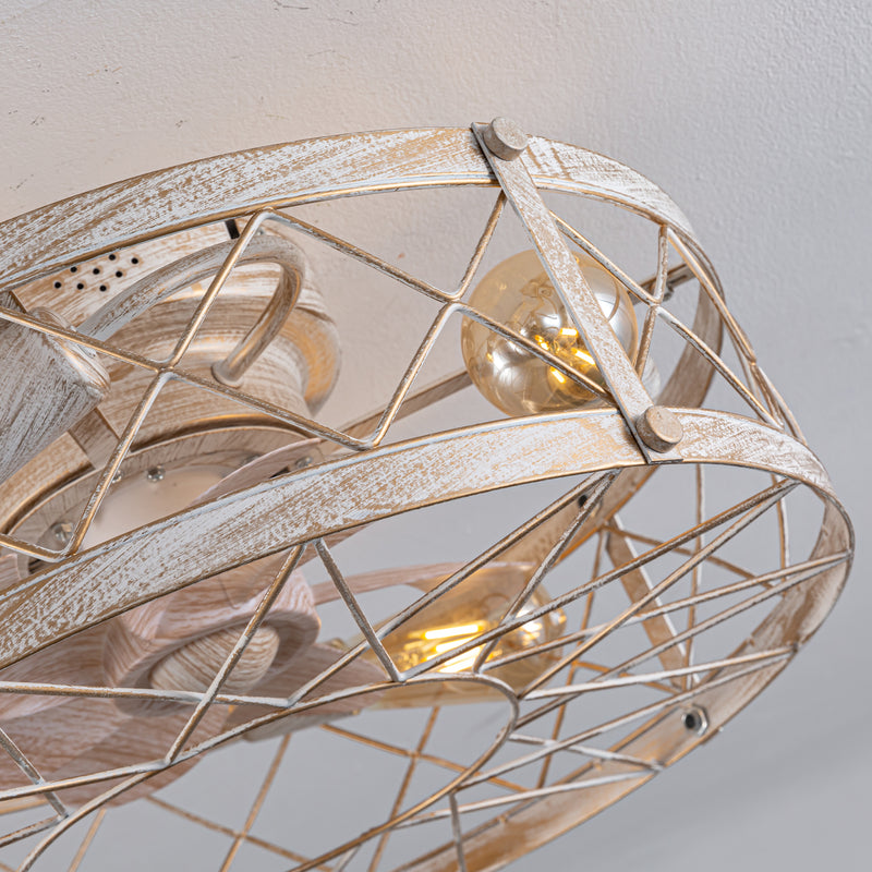 Davian With Remote Ceiling Fan Lamp - Lumpaz