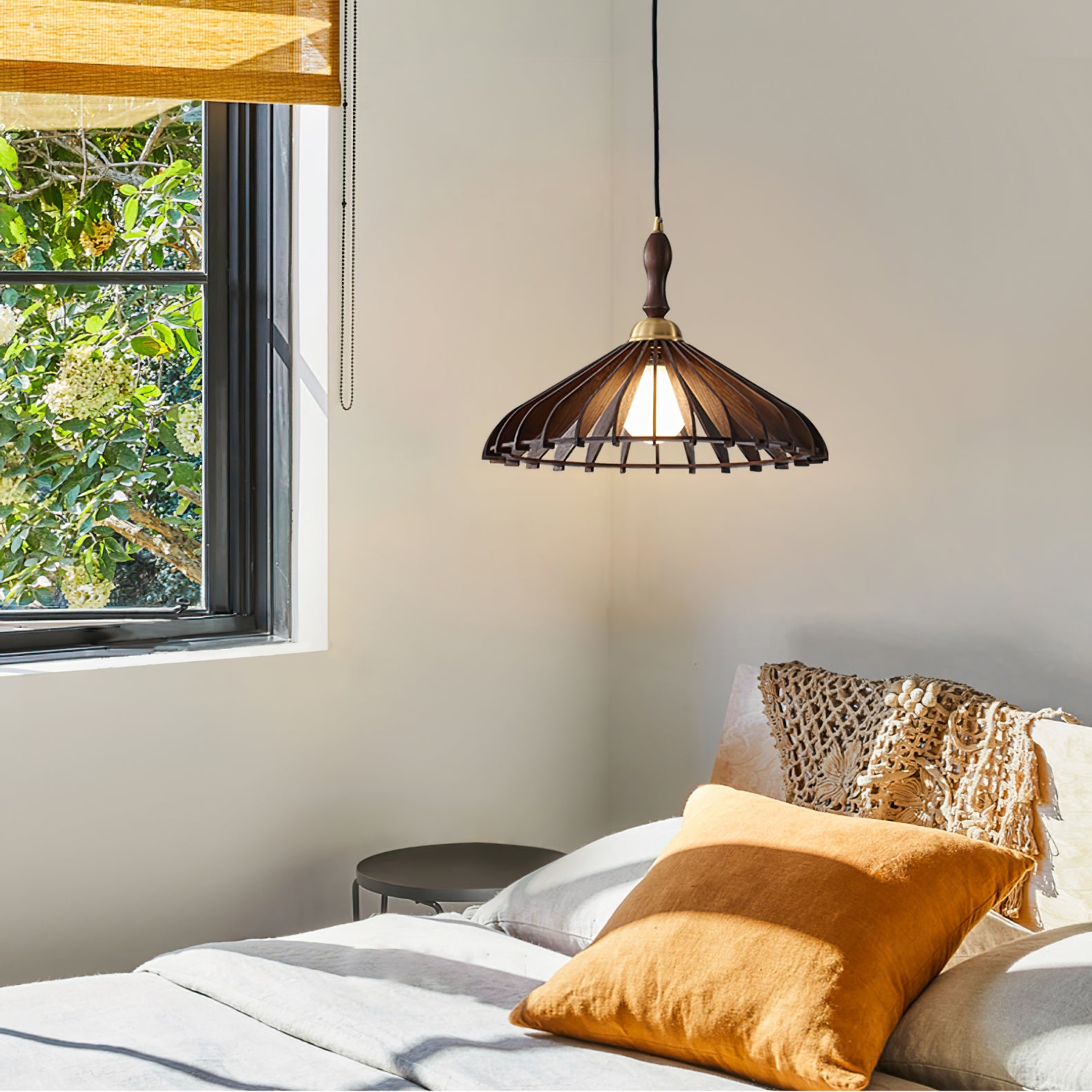 Umbrella Wood Pendant Lamp - Lumpaz