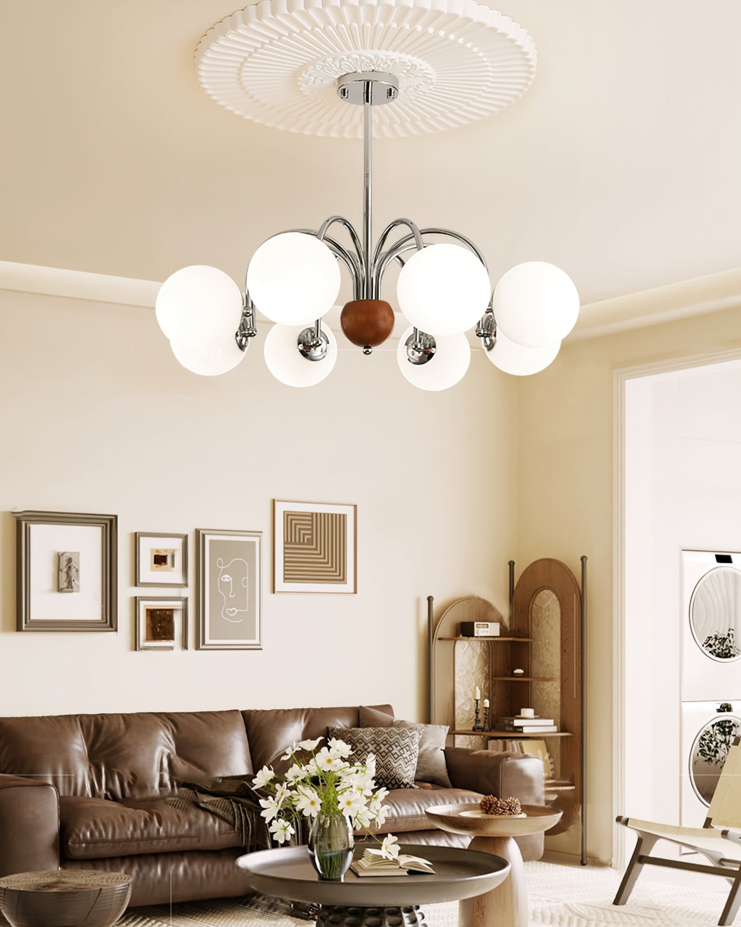 Polpgne Chrome Chandelier - Lumpaz