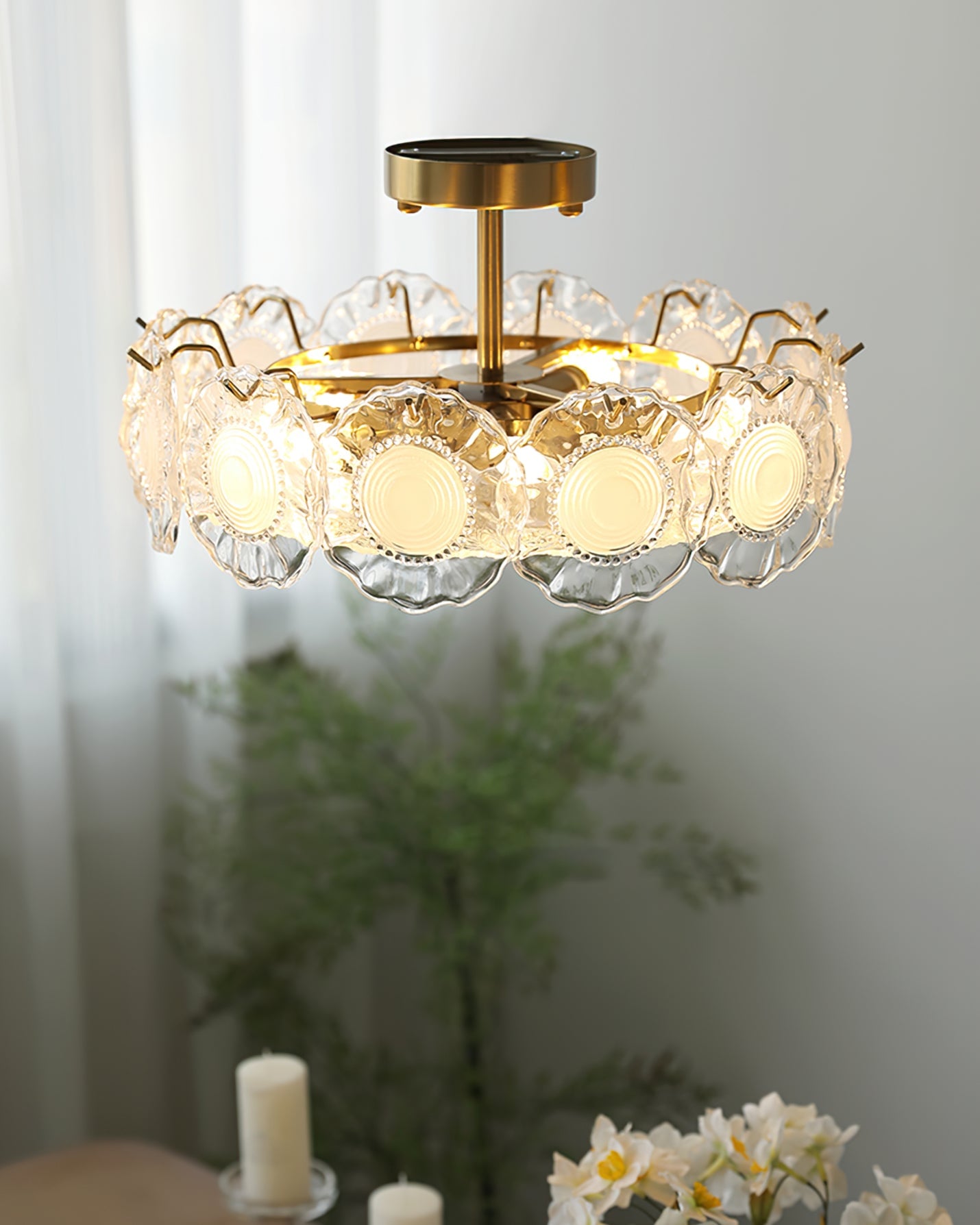 Pobllem Glass Ceiling Lamp - Lumpaz