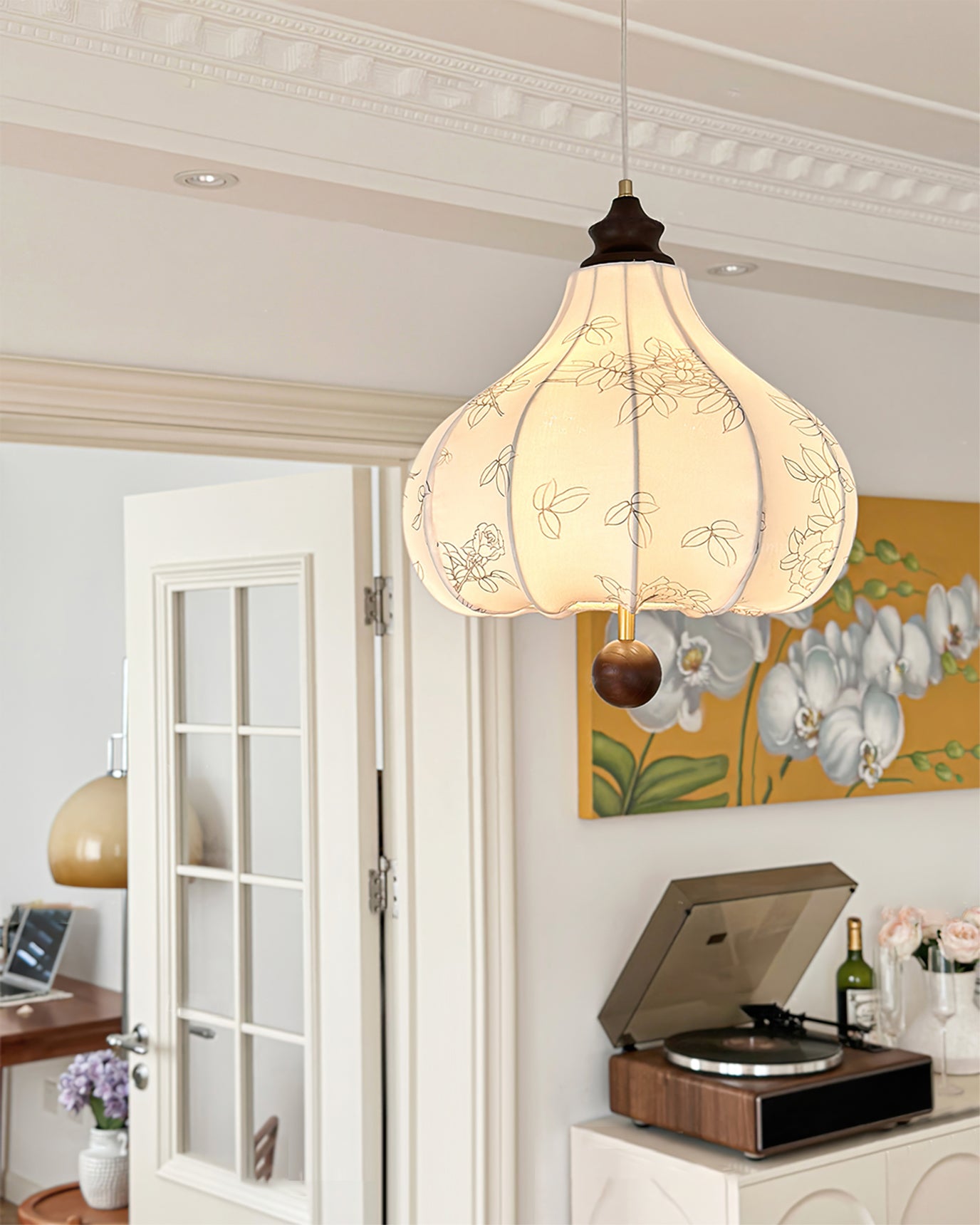 Chestnut Fabric Pendant Lamp - Lumpaz