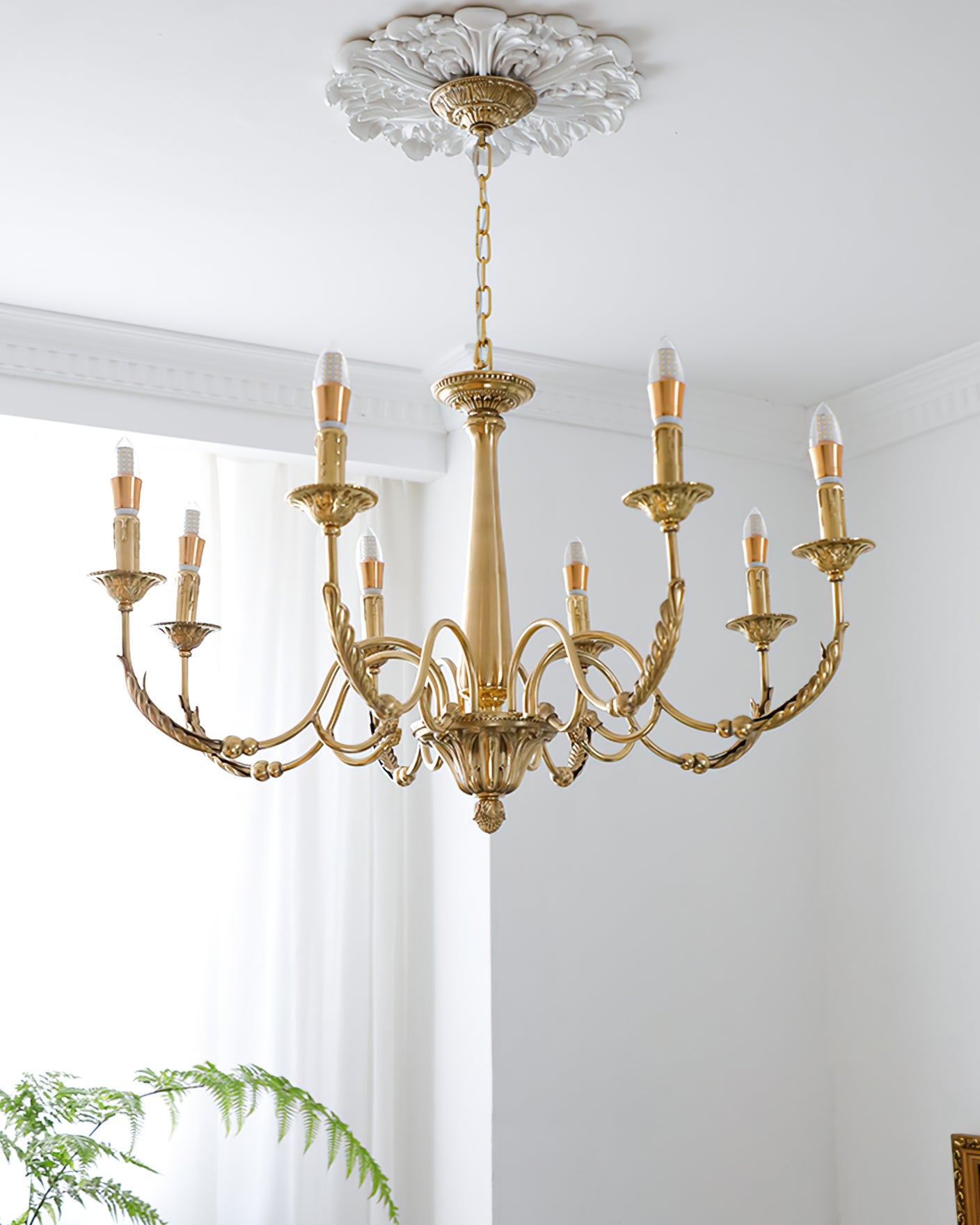 Candle Brass Chandelier - Lumpaz