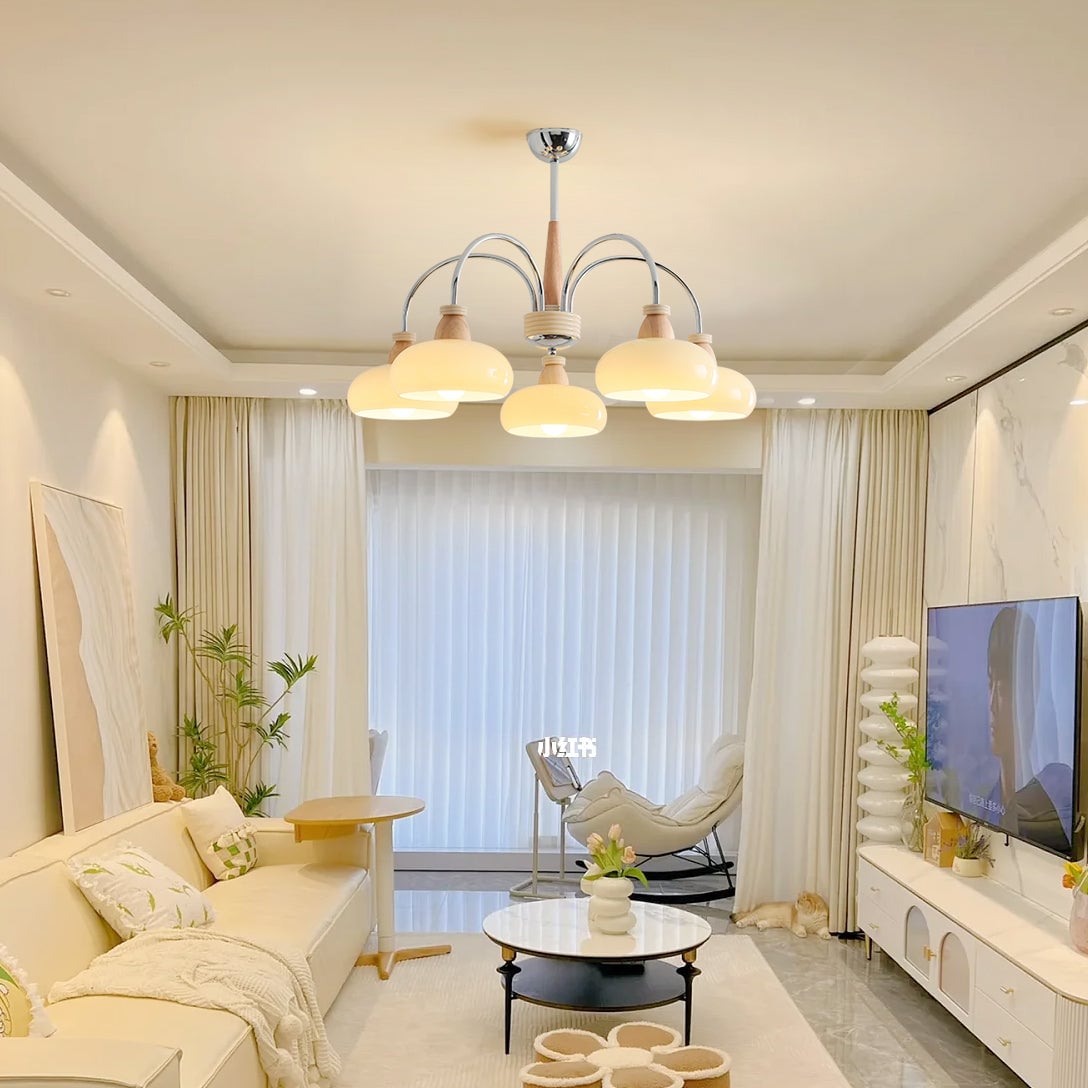 Persimmon Wood Chandelier - Lumpaz
