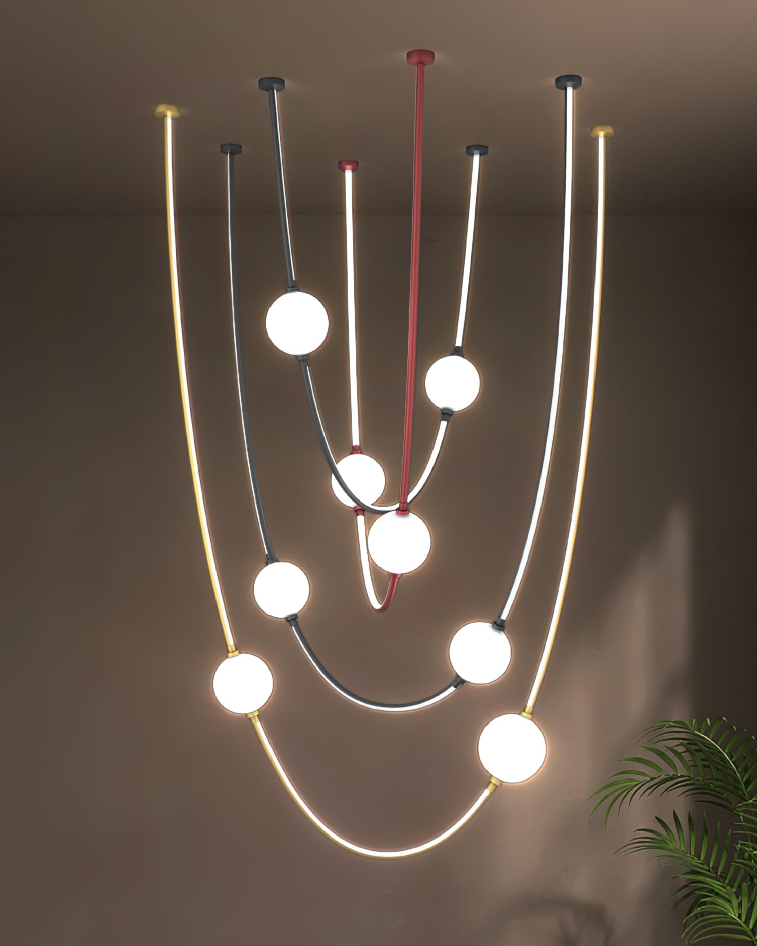 Linea Curva Chandelier - Lumpaz