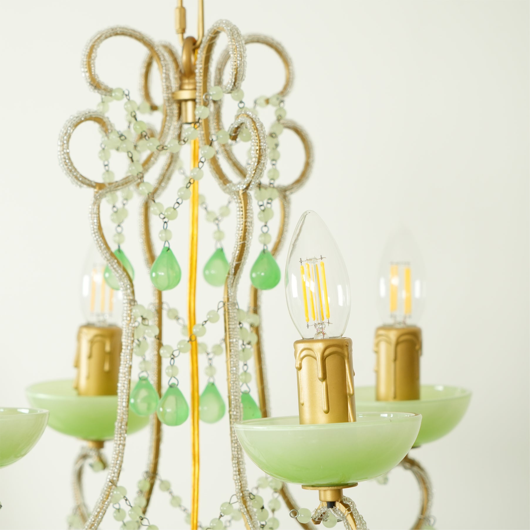 Murano Green Drops Chandelier - Lumpaz