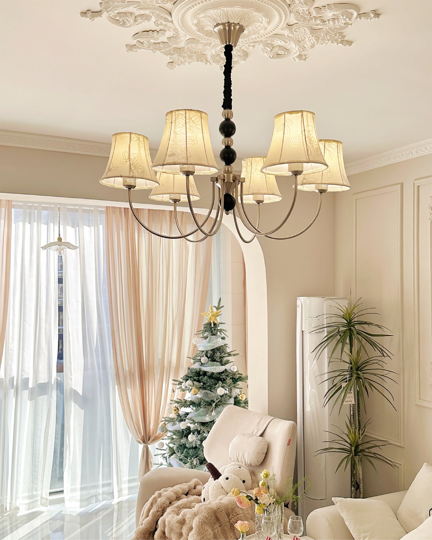 Orchid Fabric Chandelier - Lumpaz