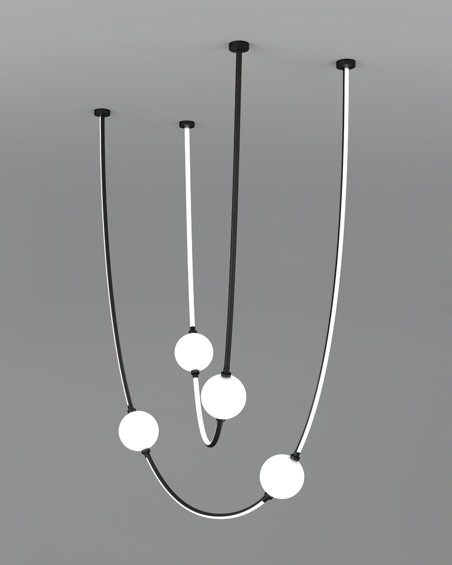 Linea Curva Chandelier - Lumpaz