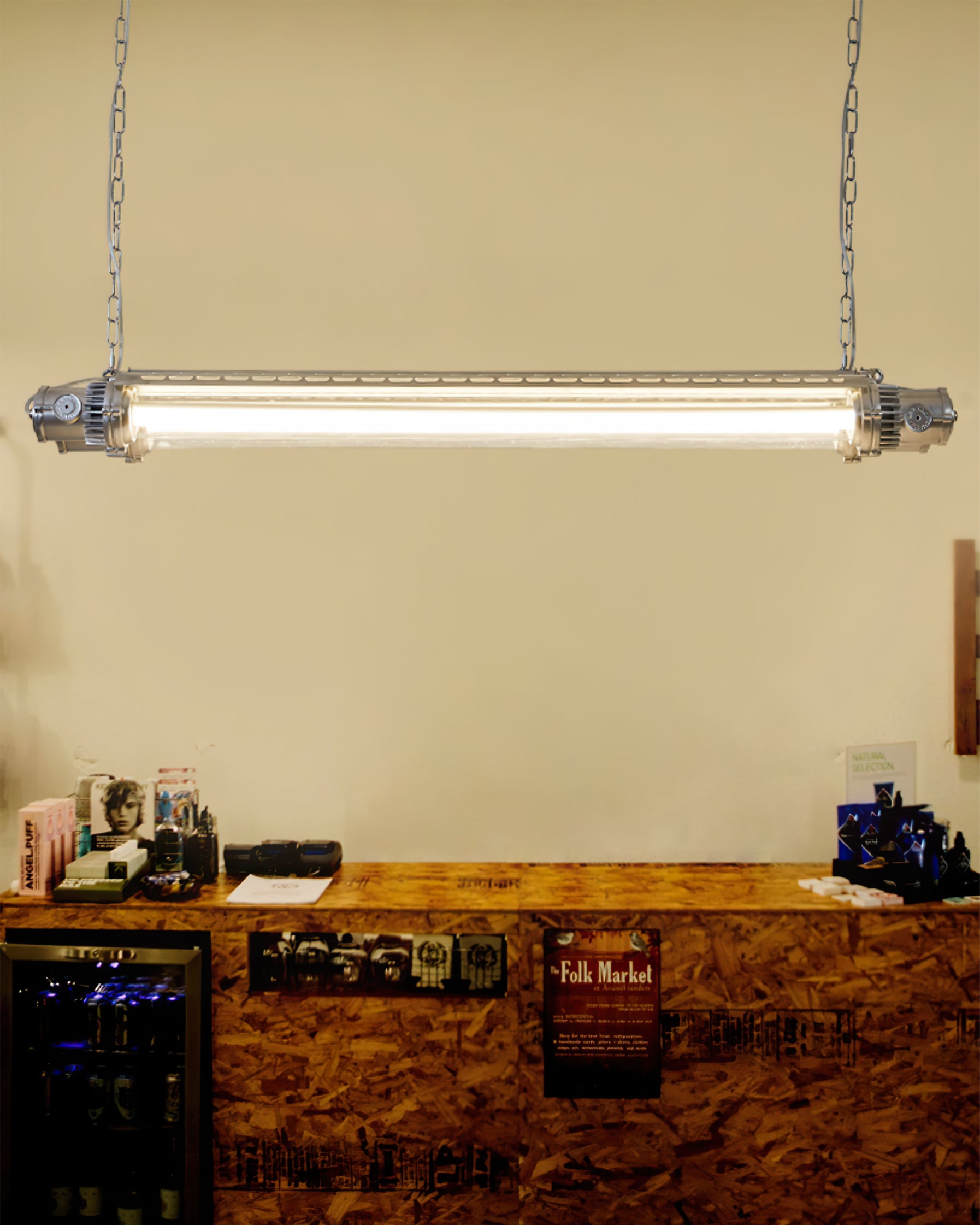 Double Tube Silver Chandelier - Lumpaz