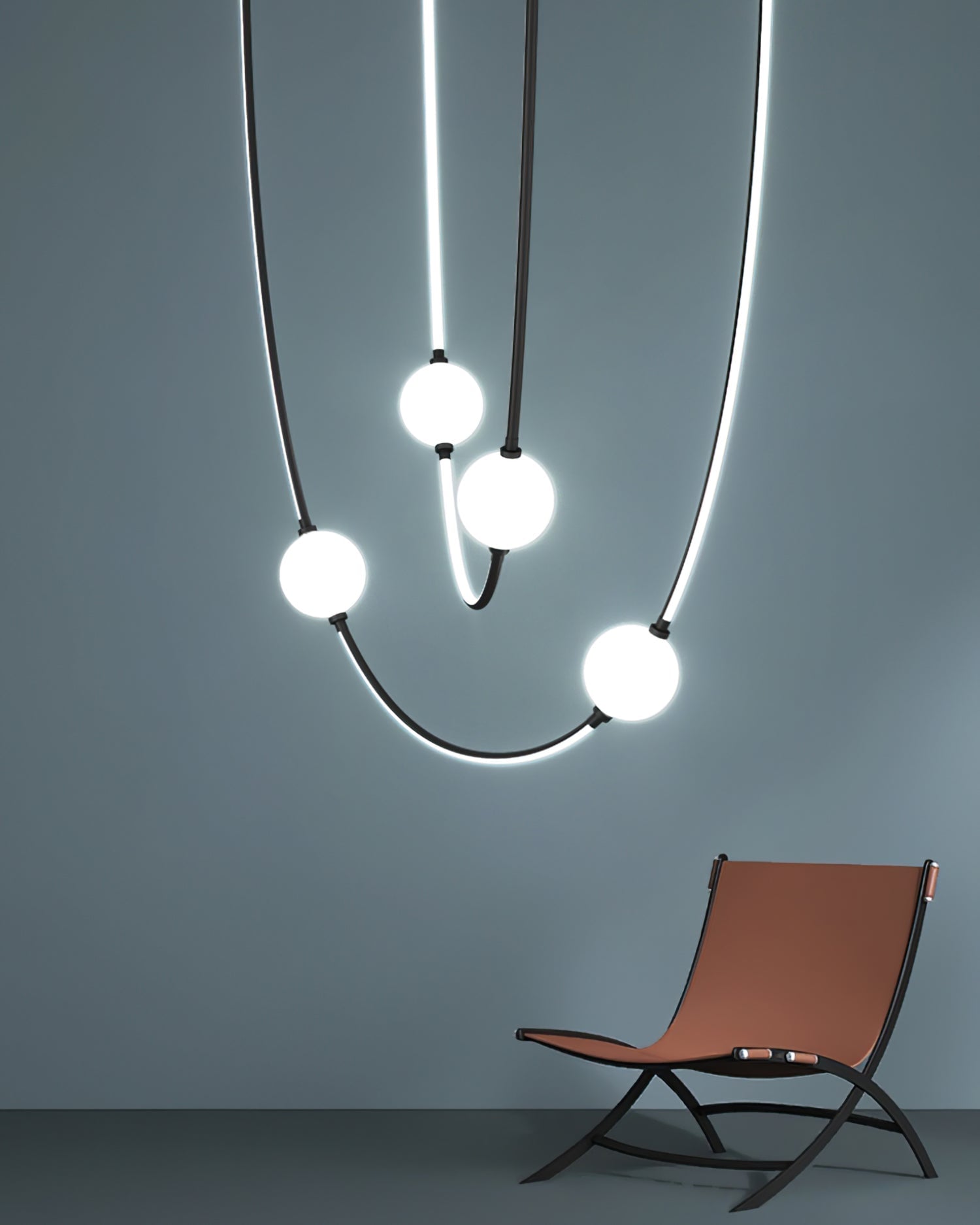 Linea Curva Chandelier - Lumpaz