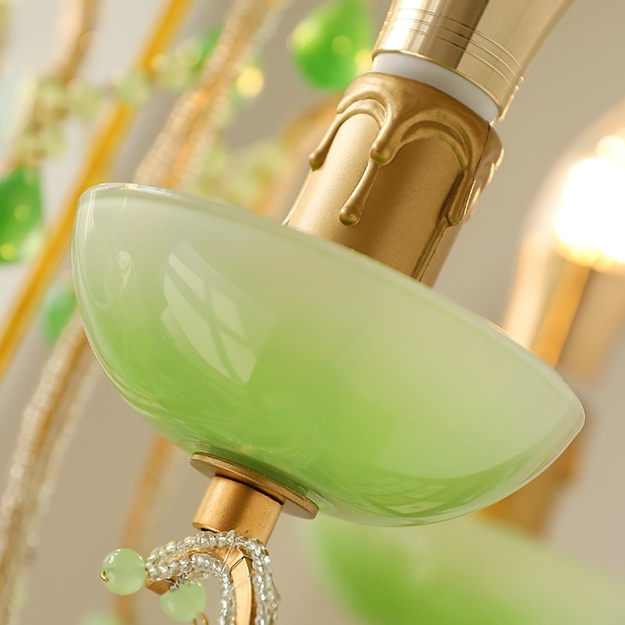 Murano Green Drops Chandelier - Lumpaz