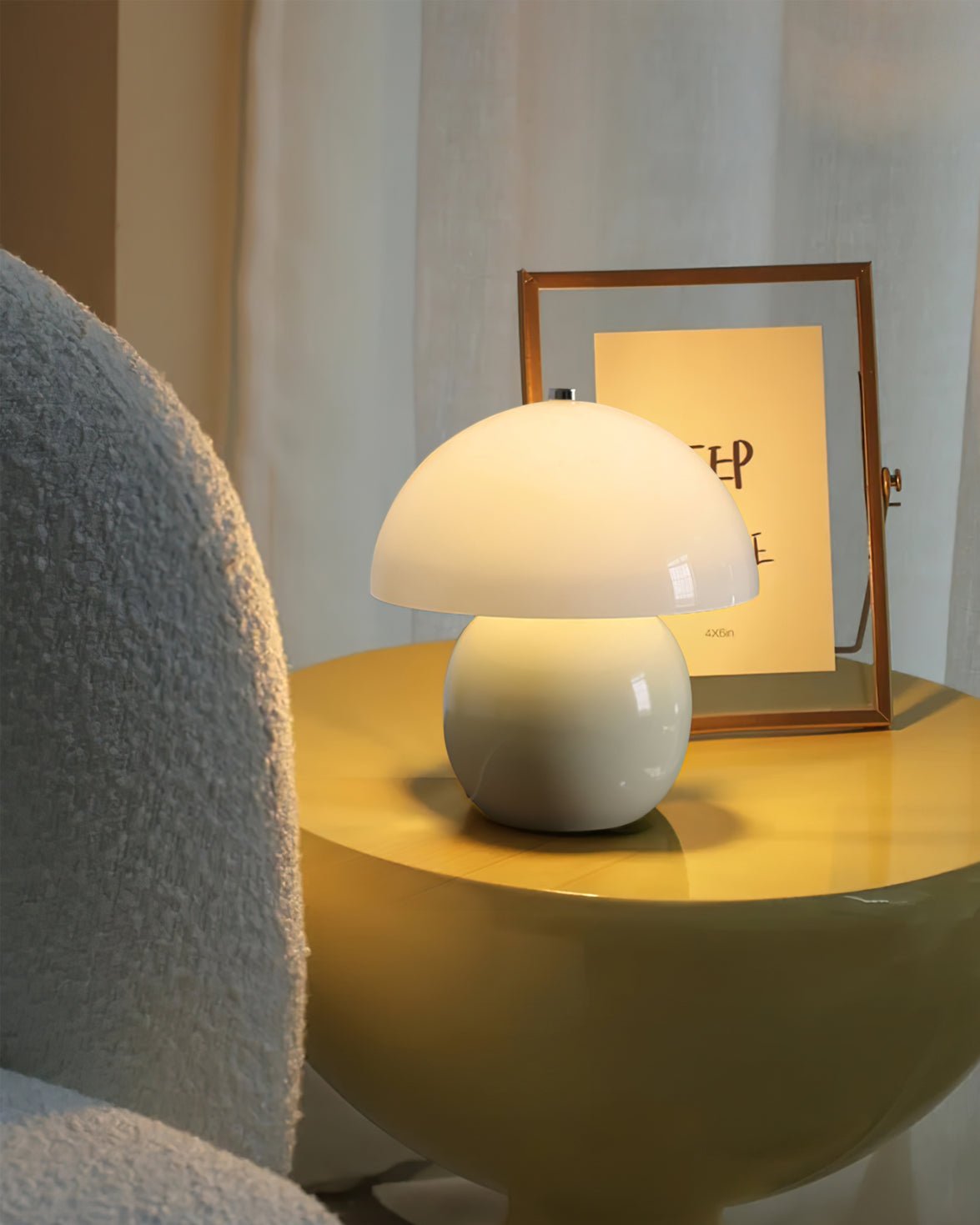 Mushroom Ceramic Built-in Battery Table Lamp - Lumpaz