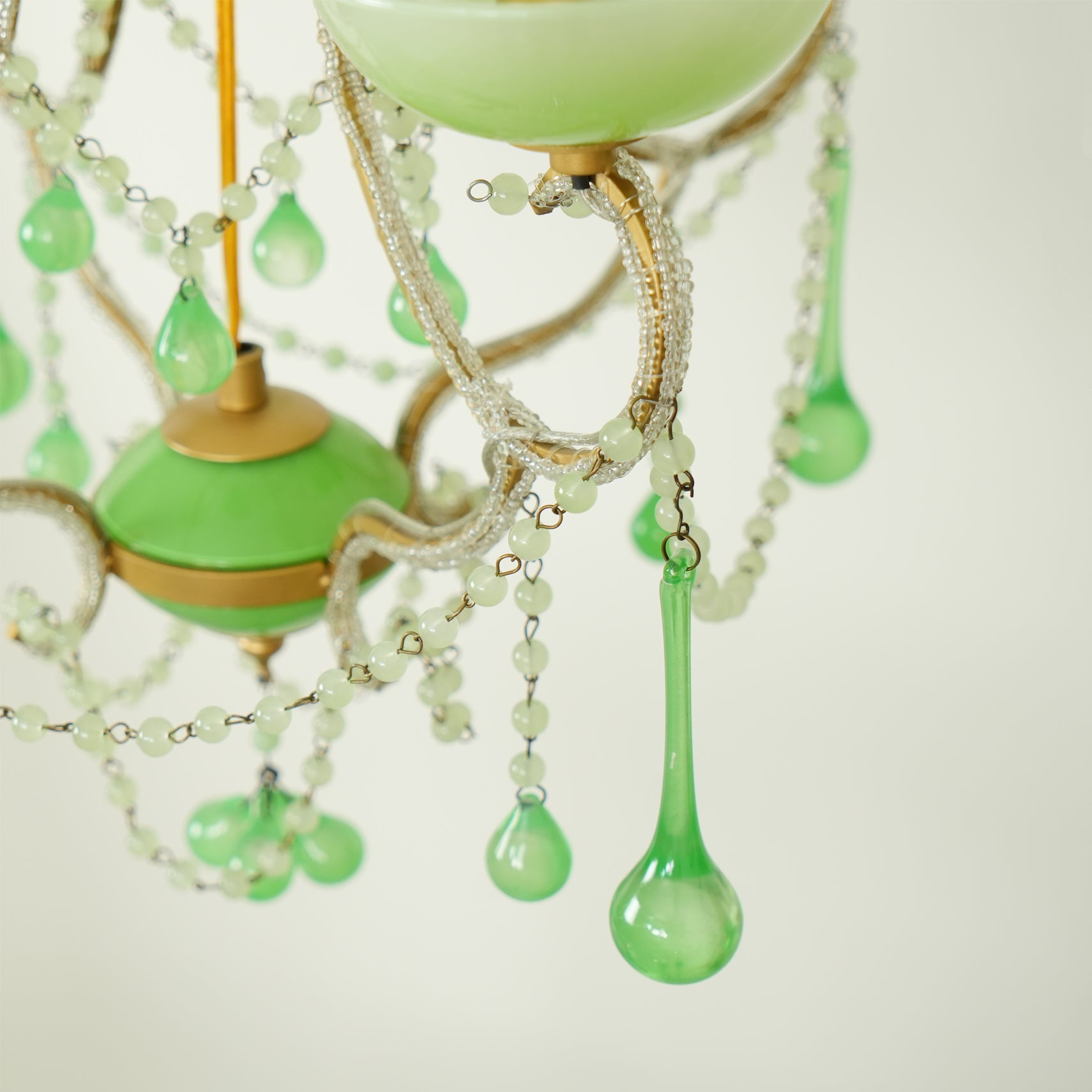 Murano Green Drops Chandelier - Lumpaz
