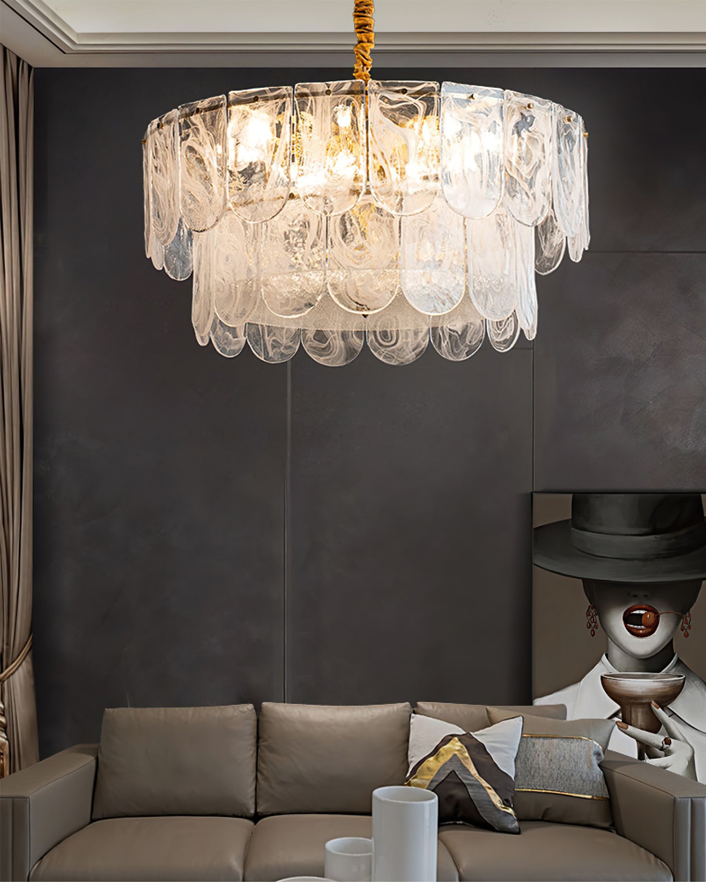 Nason Brass Chandelier - Lumpaz