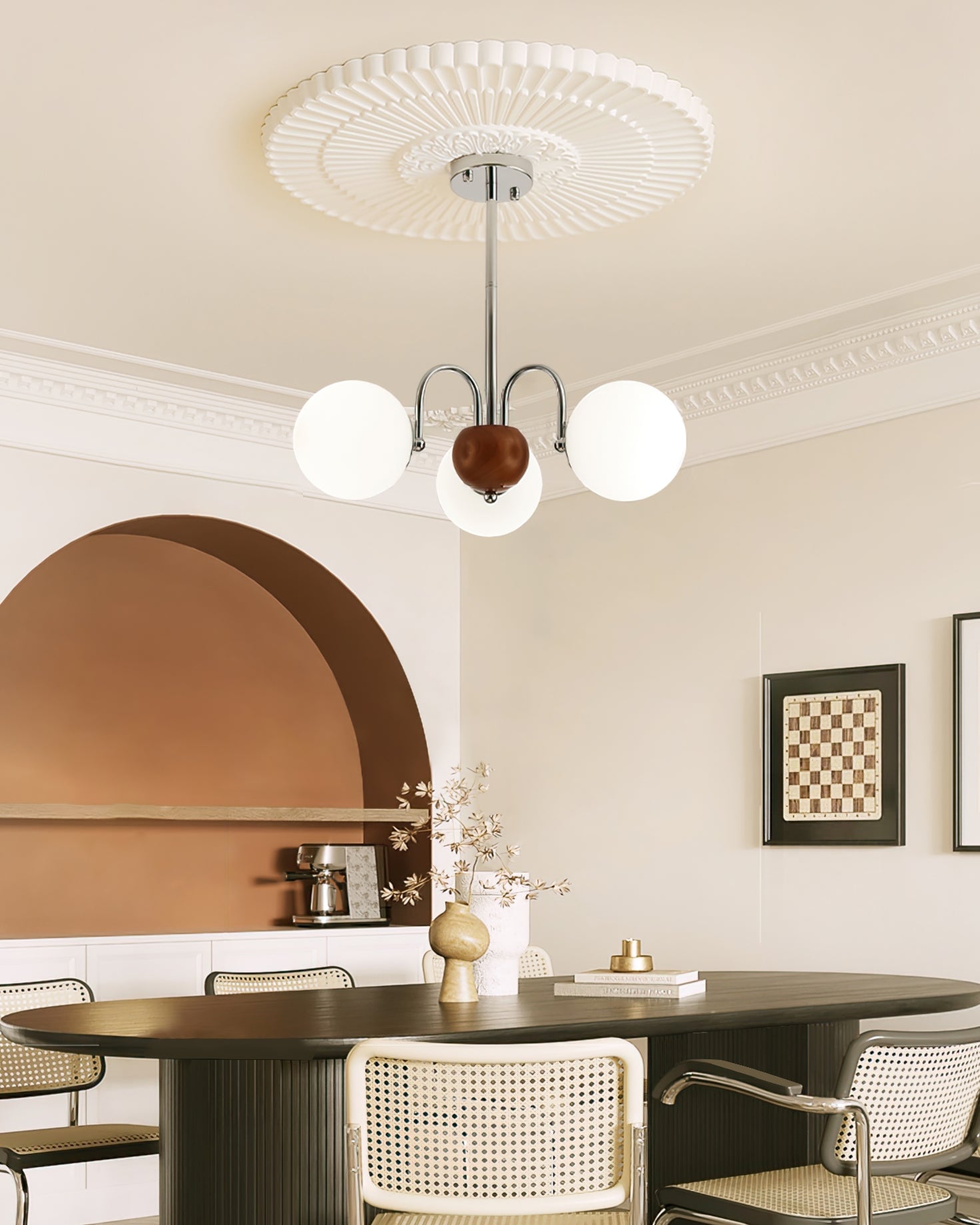 Polpgne Chrome Chandelier - Lumpaz