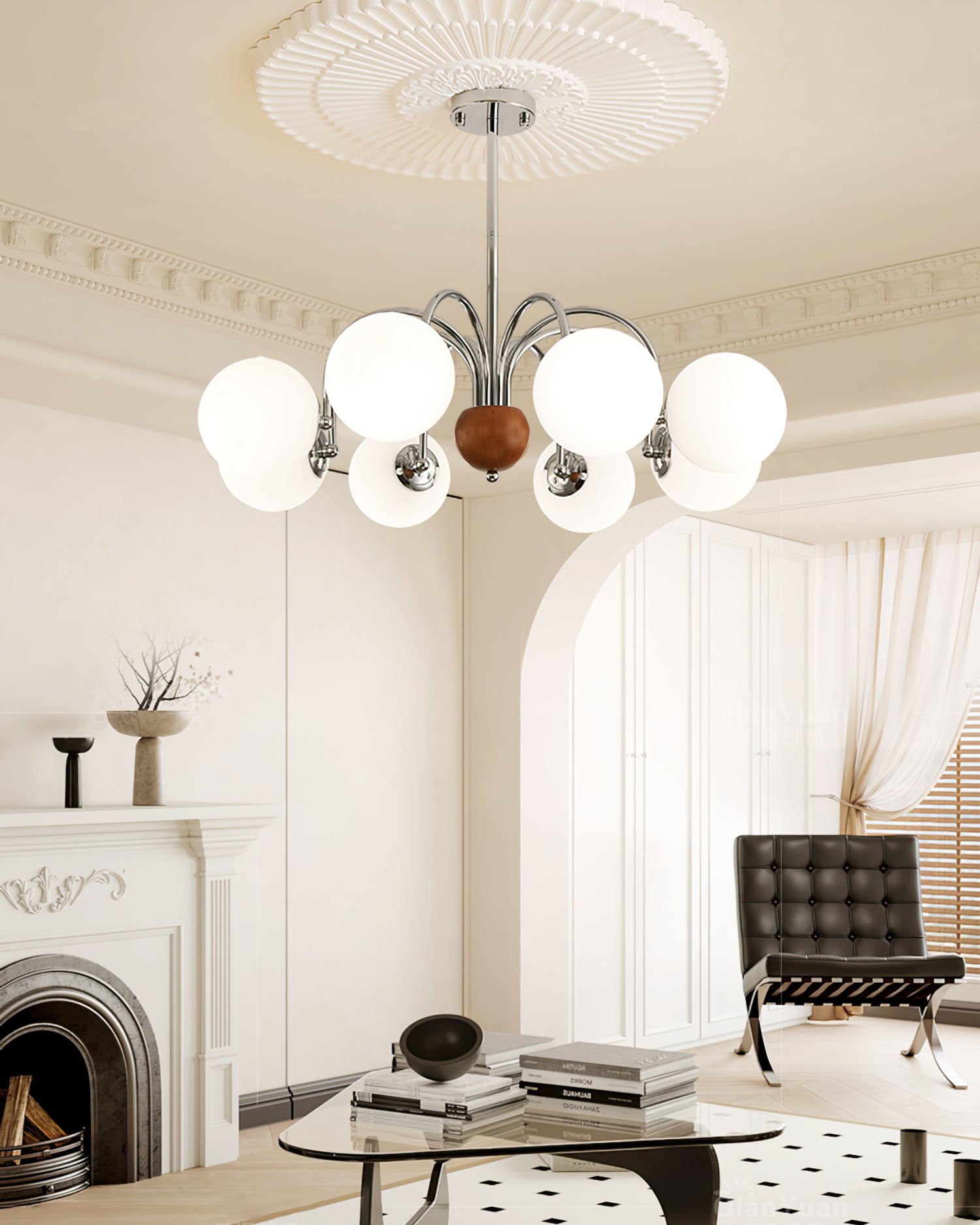 Polpgne Chrome Chandelier - Lumpaz