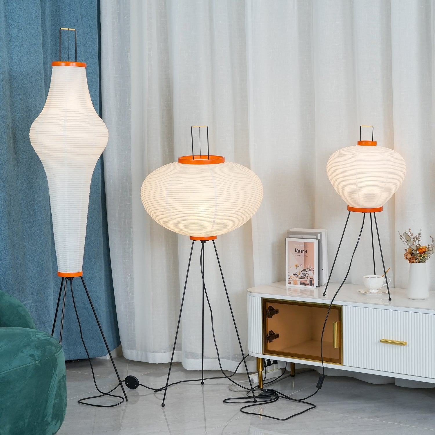 Washi Paper Floor Lamp - Lumpaz