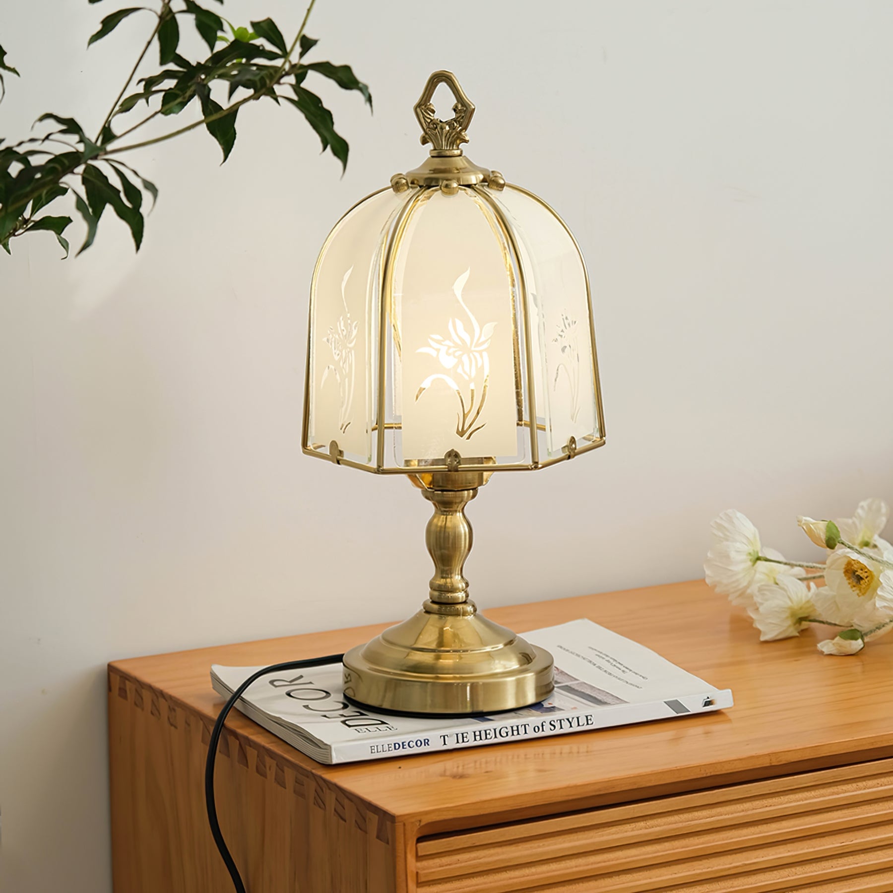 Orchid Glass Table Lamp - Lumpaz