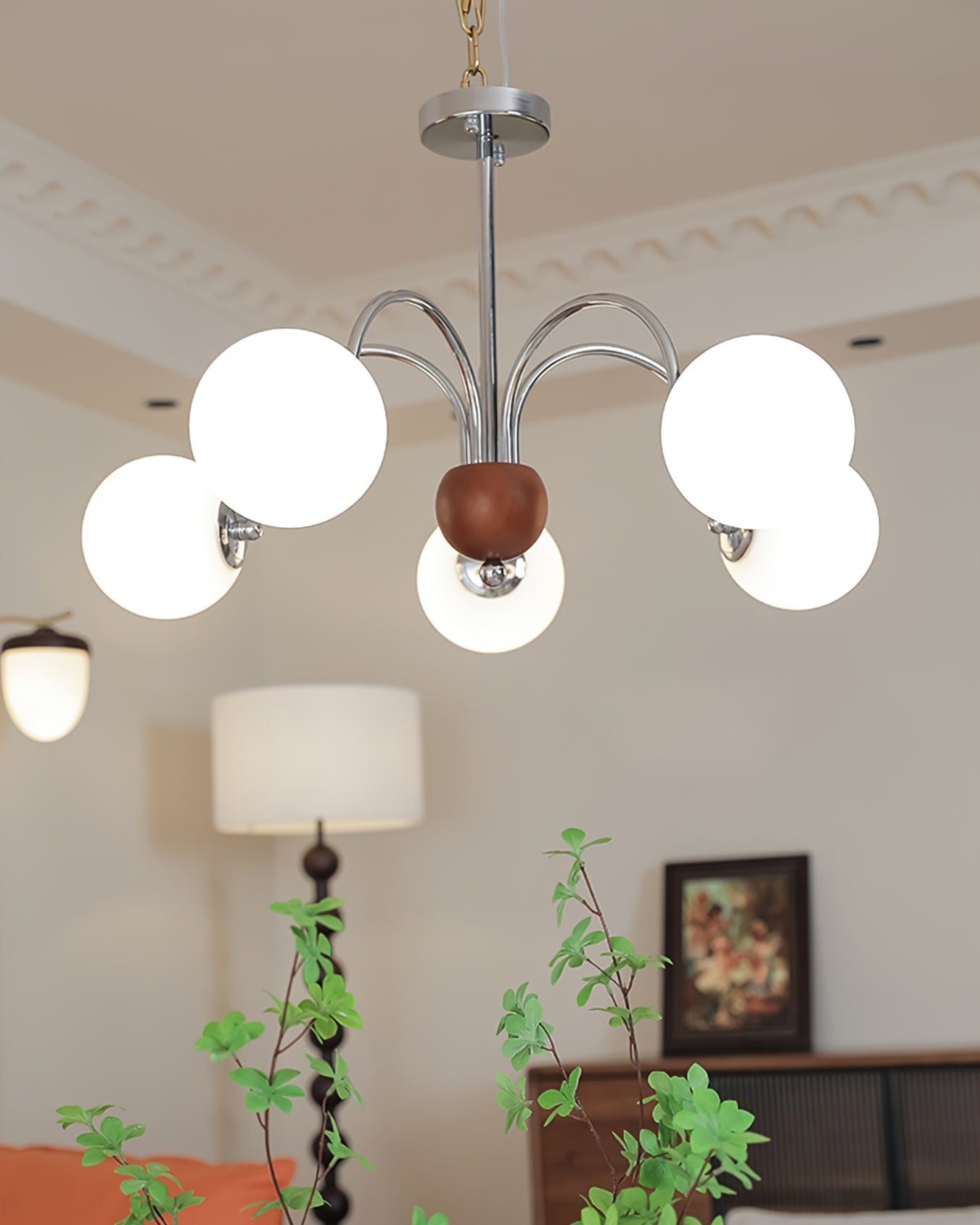 Polpgne Chrome Chandelier - Lumpaz