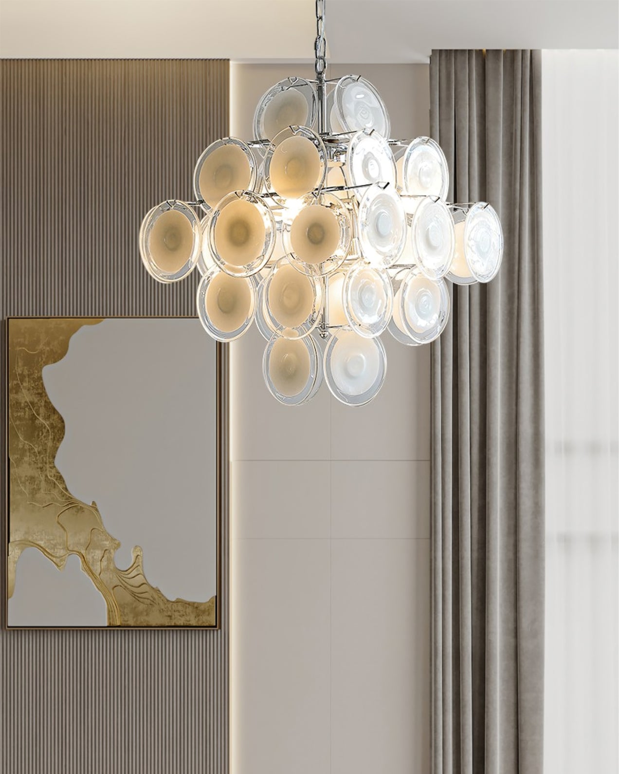 Medallion Glass Chandelier - Lumpaz