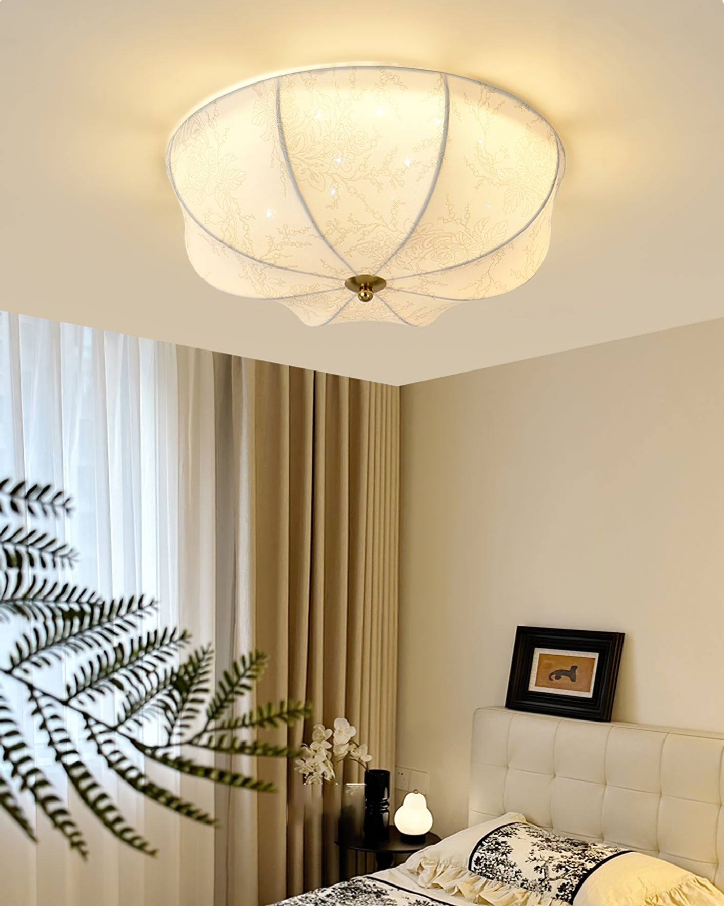 Orchid Fabric Ceiling Lamp - Lumpaz