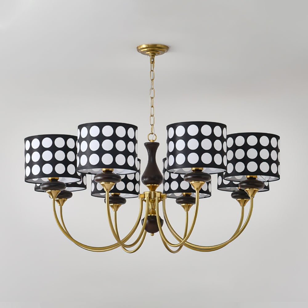 Black Polka Dots Chandelier - Lumpaz