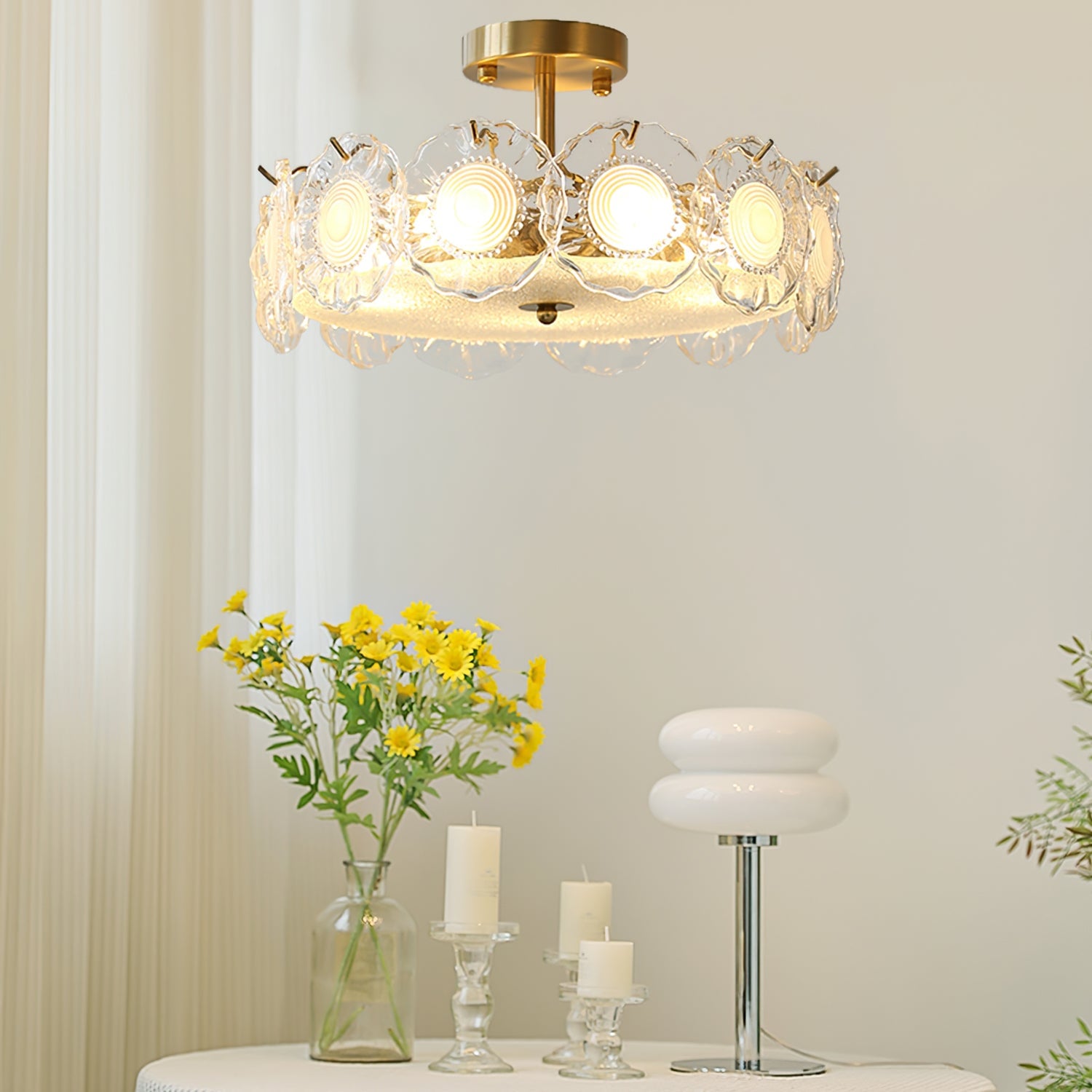 Pobllem Glass Ceiling Lamp - Lumpaz