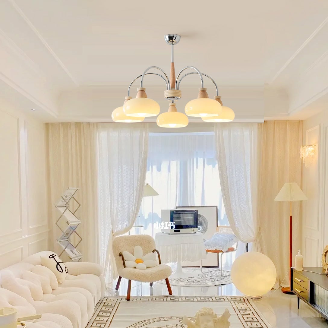 Persimmon Wood Chandelier - Lumpaz