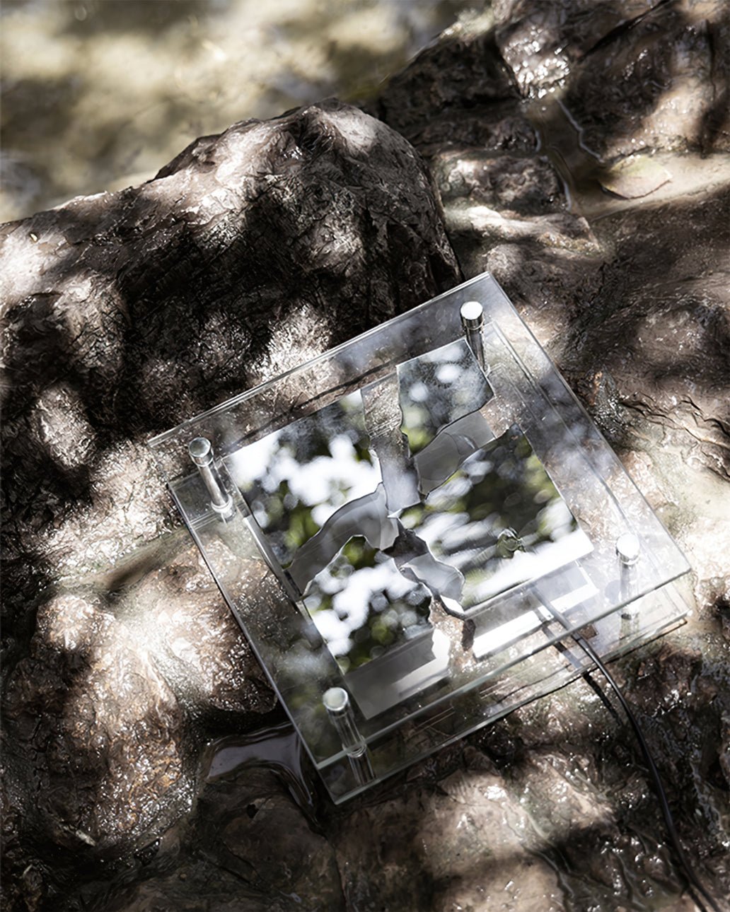 Square Glass Table Lamp - Lumpaz