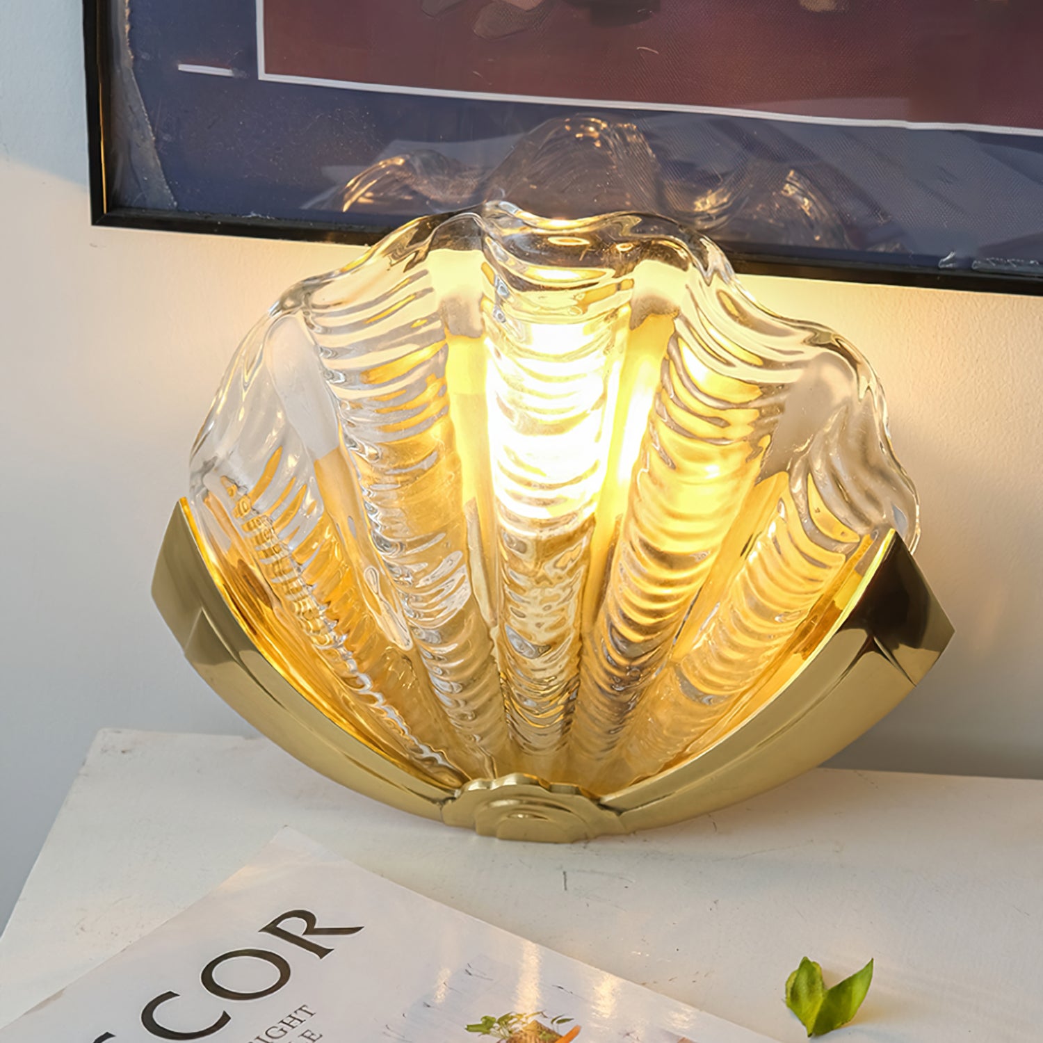 Shell Brass Wall Lamp - Lumpaz